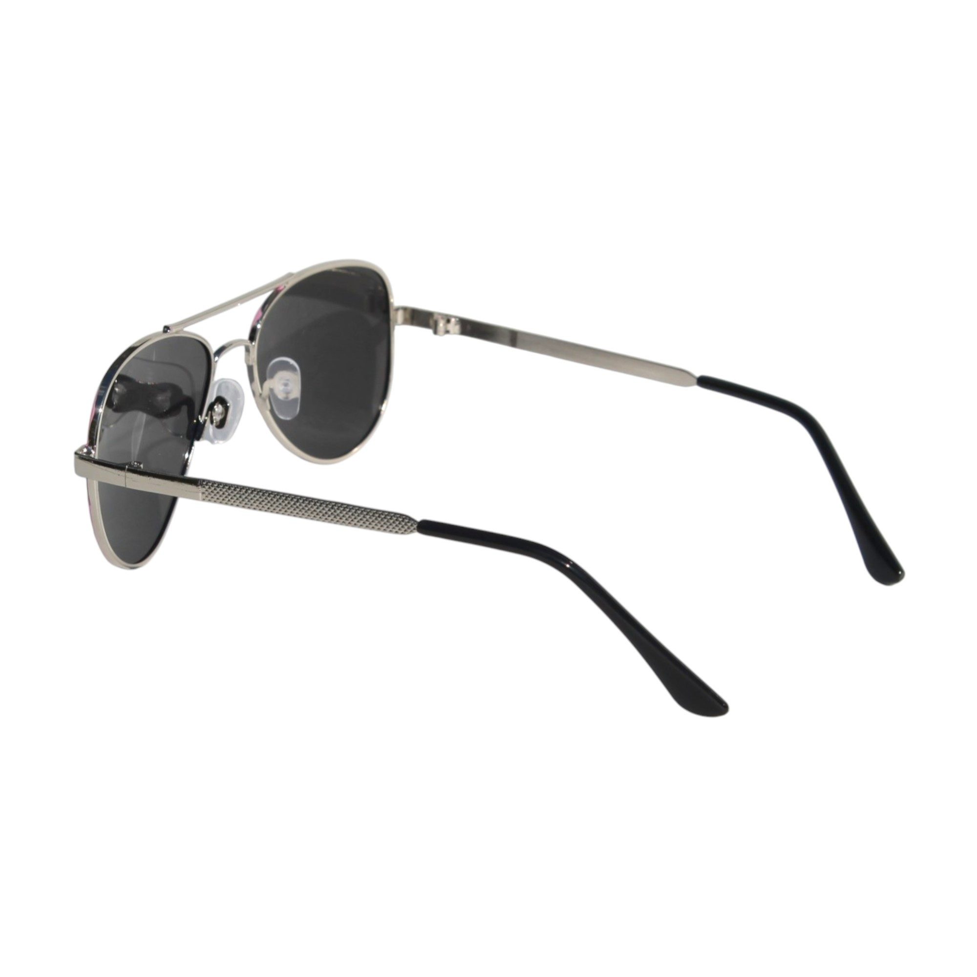 Rennec Sonnenbrille Kinder Pilotenbrille Polarisiert Jungen Mädchen 6 bis 11 Jahre (inklusive Brillenbeutel) Gläser UV400 Schwarz Getönt, stabiles Metallgestell