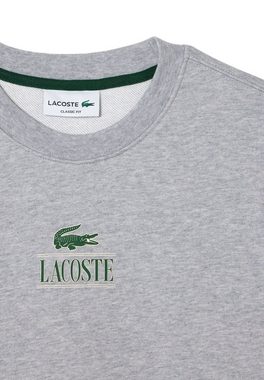 Lacoste Sweatshirt Sweatshirt Pullover mit Rippbündchen und Logo (1-tlg)