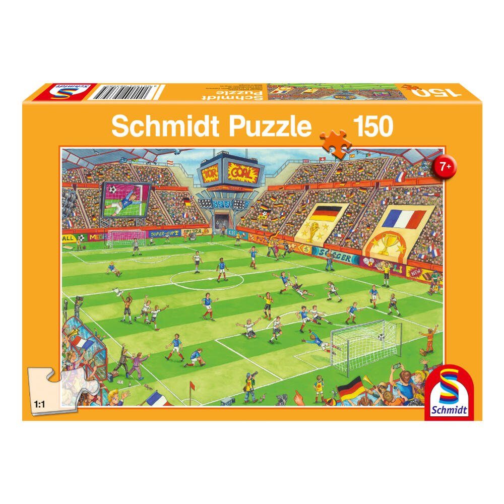 Puzzleteile Fußballstadion, Finale Spiele im 150 Puzzle Schmidt