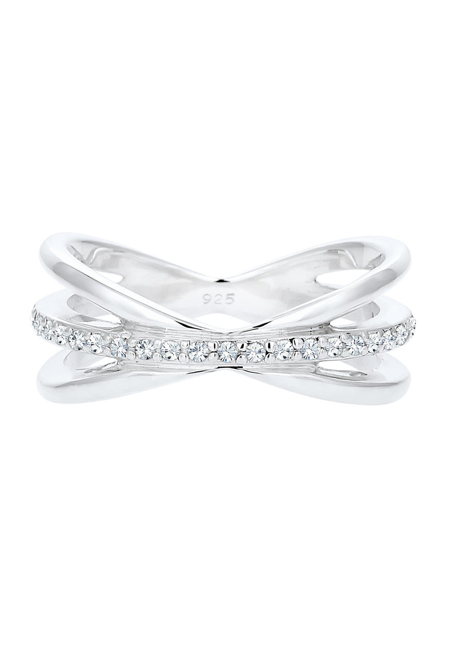Elli Premium Fingerring Wickelring Blogger Kristalle 925 Silber günstig online kaufen