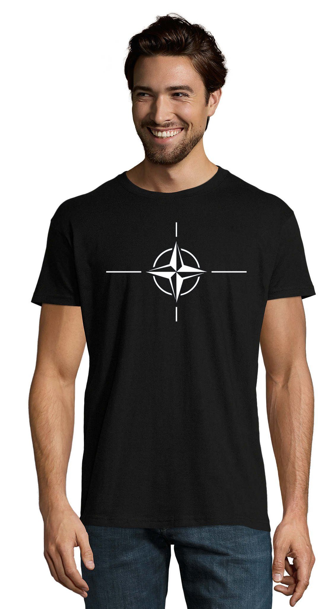 Blondie & Brownie T-Shirt Herren Nato Bündnis USA Army Ukraina Peace Print Schwarz