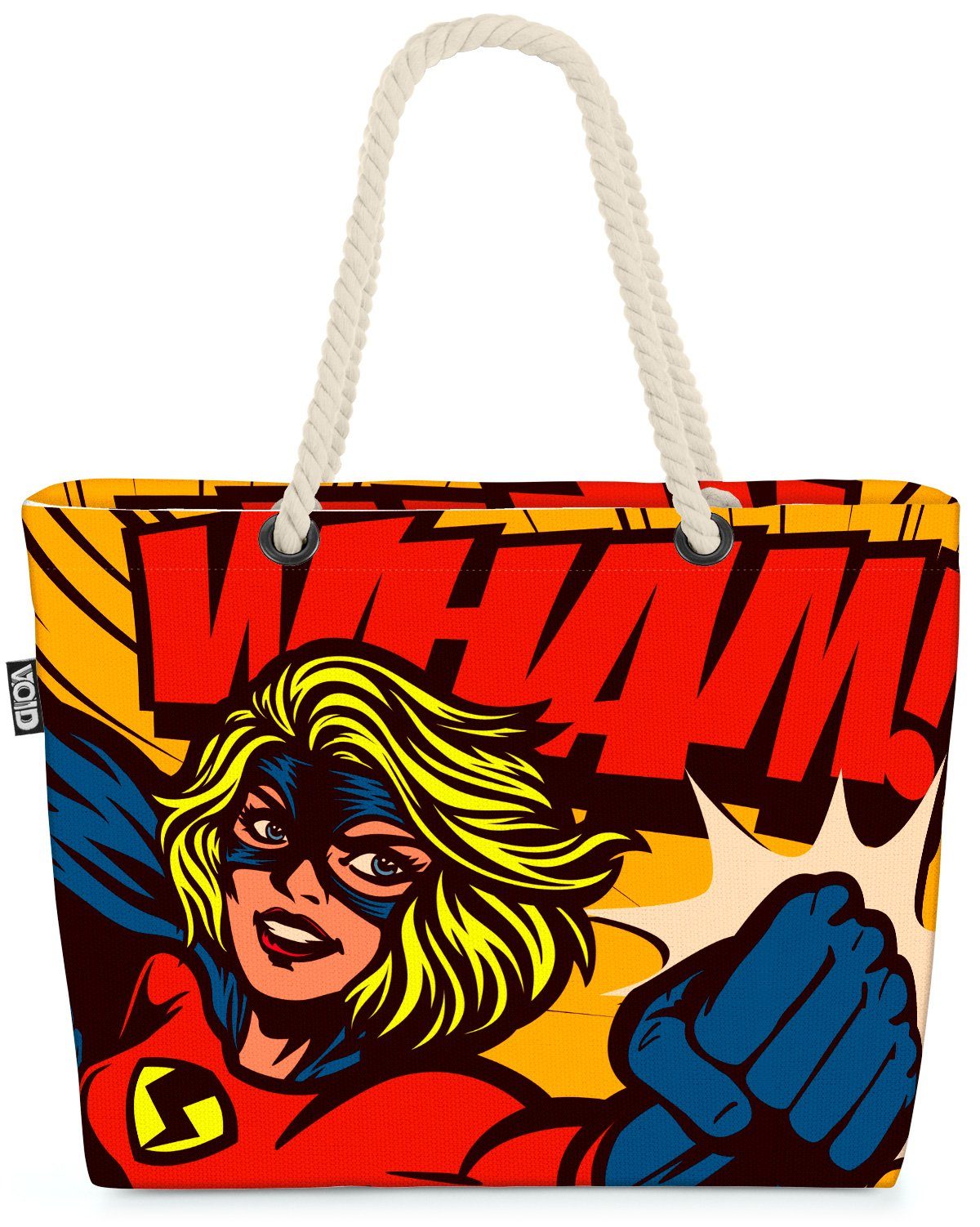 Art Superheldin too Art Strandtasche Pop Frauen me Superheldin (1-tlg), VOID weiblich Mädche Pop