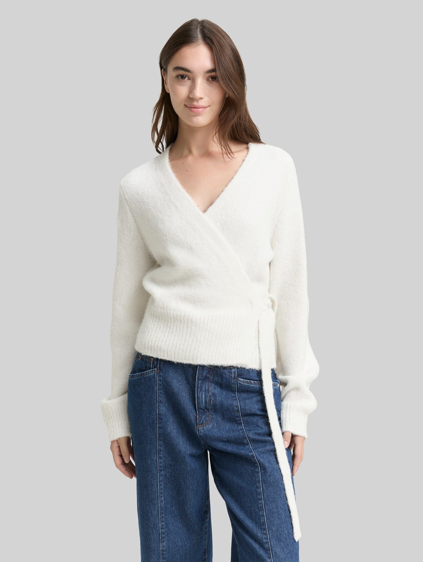 TOM TAILOR Denim Cardigan Pullover & Strickjacken Relaxed Fit Wrap Cardigan