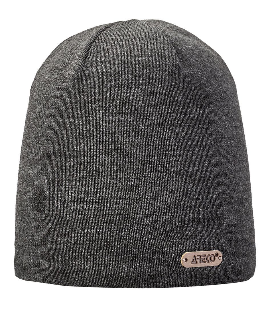 Areco Strickmütze Glatte Strickmütze mit Fleece Futter