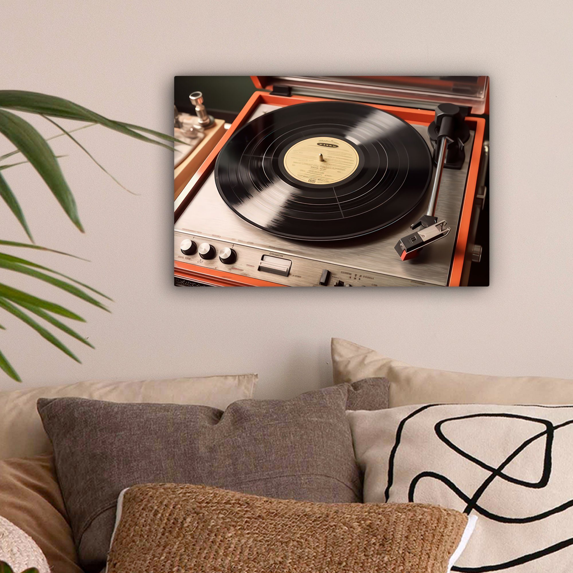 OneMillionCanvasses® Leinwandbild Vintage - Plattenspieler - günstig online kaufen