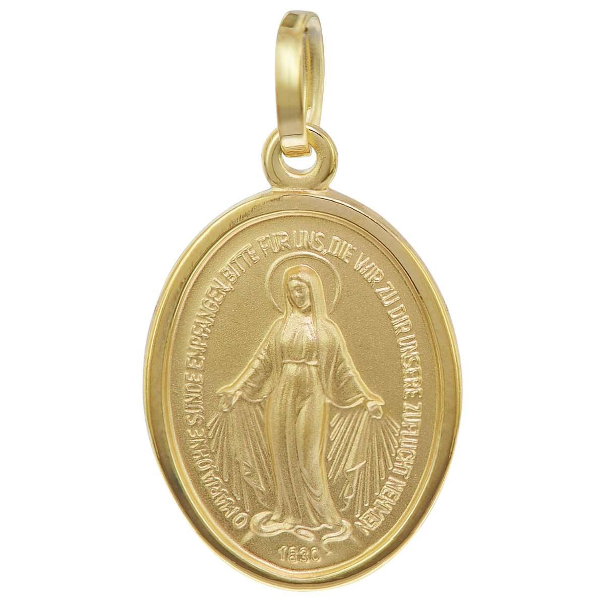 trendor Kettenanhänger 35771, Madonna Milagrosa Gold-Anhänger 333/8 Karat 16 mm