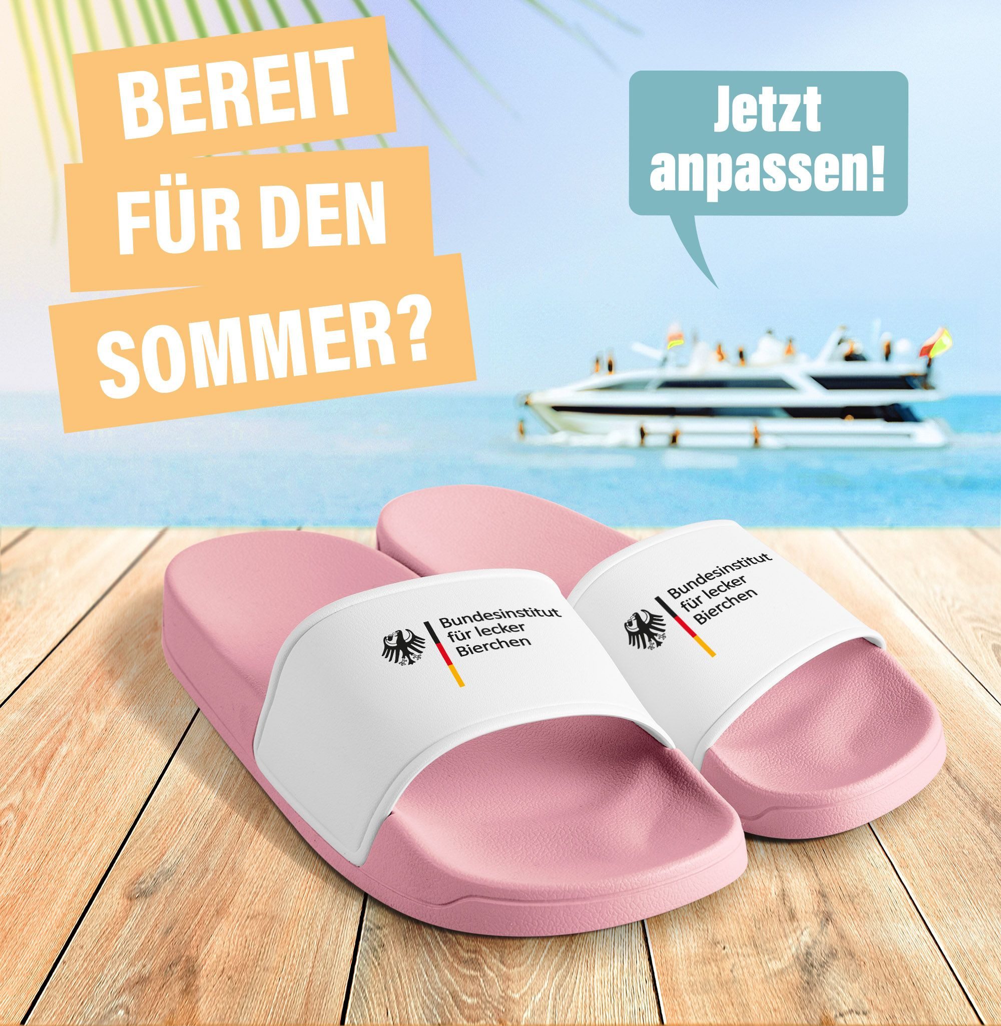 MoonWorks Badeschlappen Badelatschen Unisex mit Aufdruck günstig online kaufen