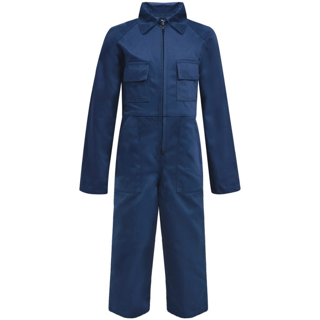 vidaXL Arbeitslatzhose Kinder Arbeitsoverall Größe 110/116 Blau (1-tlg)