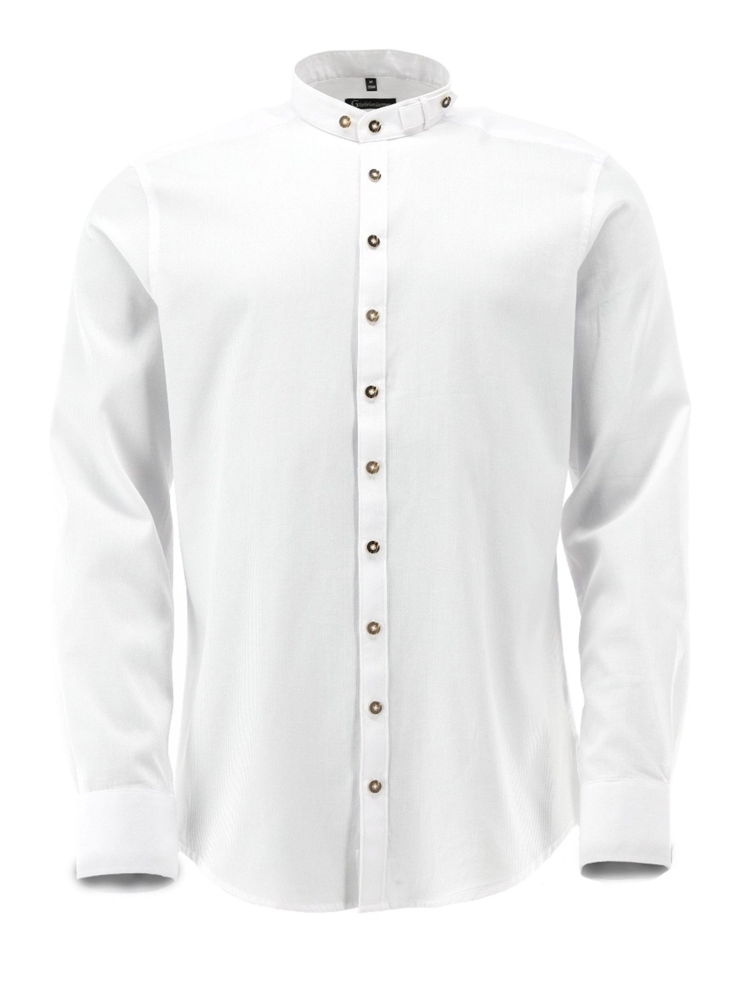 Moschen-Bayern Trachtenhemd Trachtenhemd SLIM FIT Herren Stehkragen Wiesn-Hemd Herrenhemd Weiß