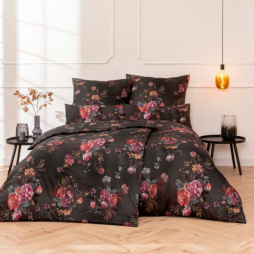 Bettwäsche Estella Mako-Satin Постільна білизна DD 135x200 Joyce Blumen Rosen Romantik, Estella, Mako-Satin, 2 teilig