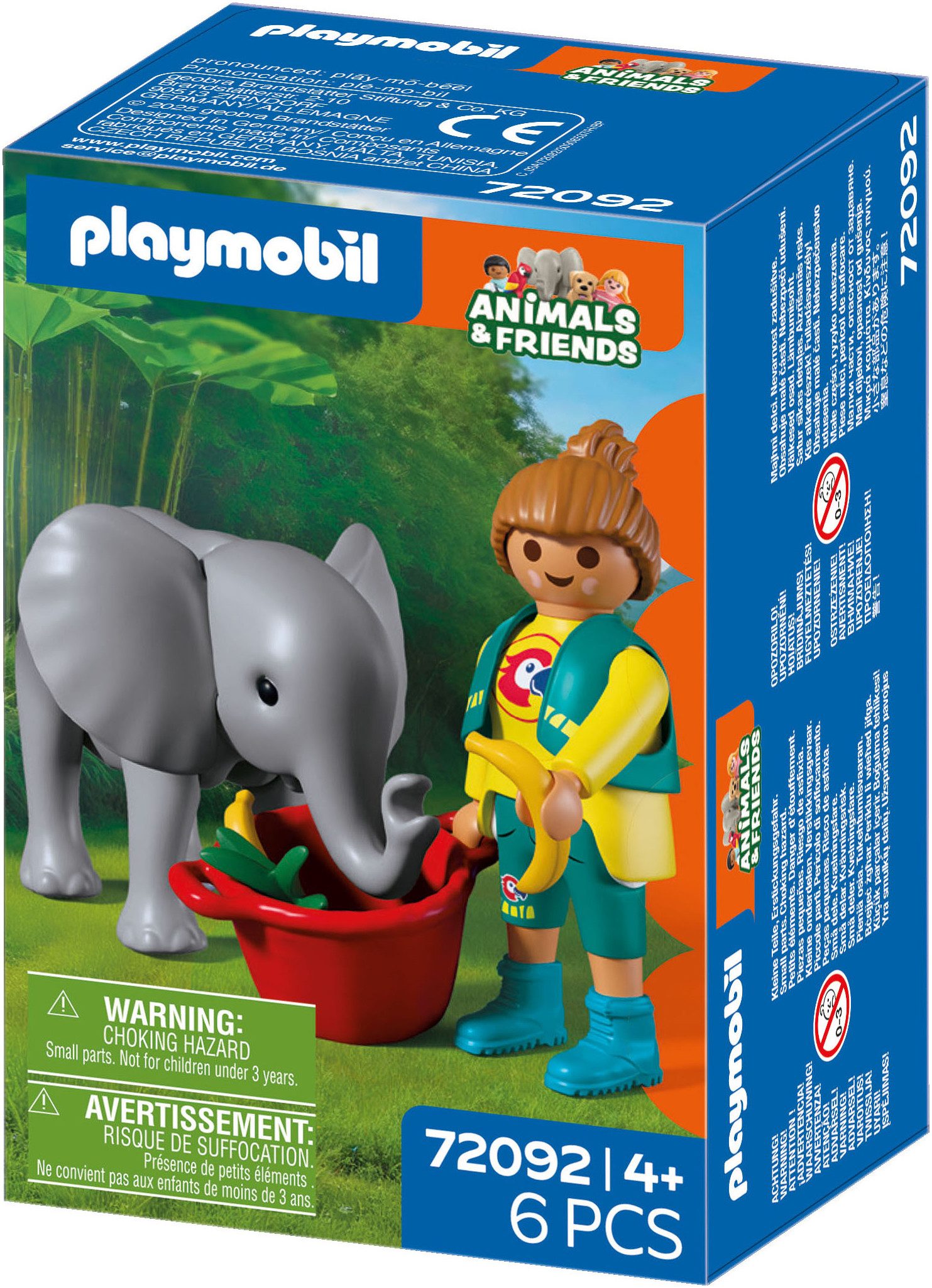 Playmobil® Zoo: Elefantenbaby und Pflegerin (72092), Animals & Friends Konstruktions-Spielset, (6 St), Made in Europe – Bild 3 von 4