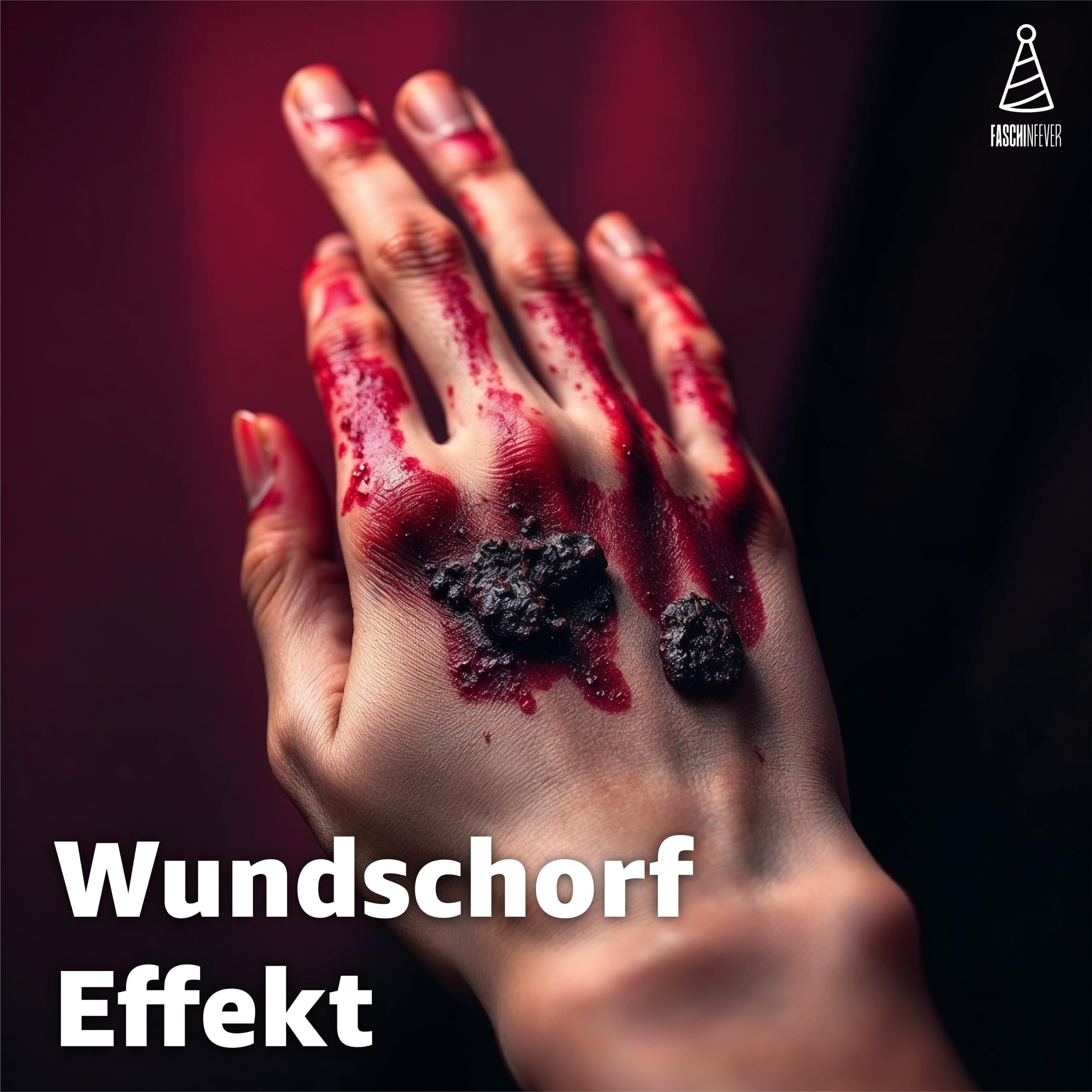 FASCHINFEVER Kostüm 15 ml Blut mit Wundschorf - abwaschbar & täuschend echt
