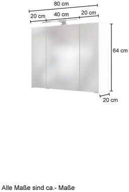 HELD MÖBEL Badezimmer-Set Horki, (Set, 4-St), Breite 160 cm
