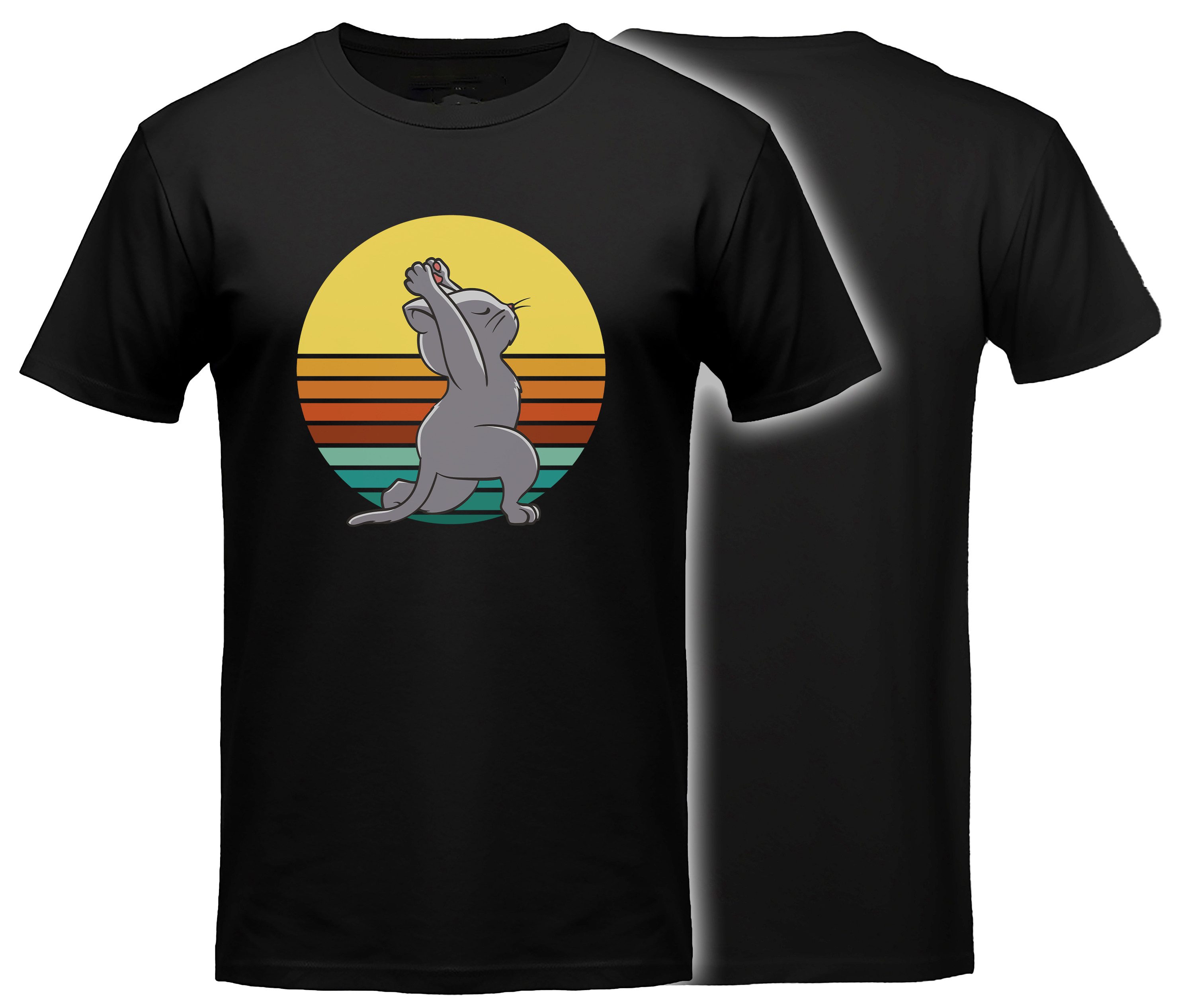 T-Shirt Katzen print Shirt Yoga