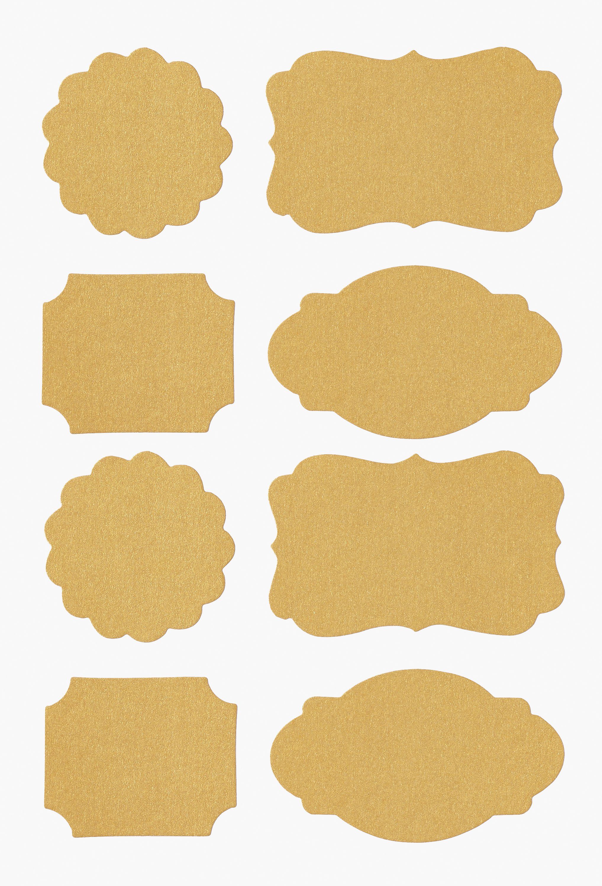 HobbyFun Sticker Papieretiketten, (32-tlg), 32 Stück 3 cm - 5 cm