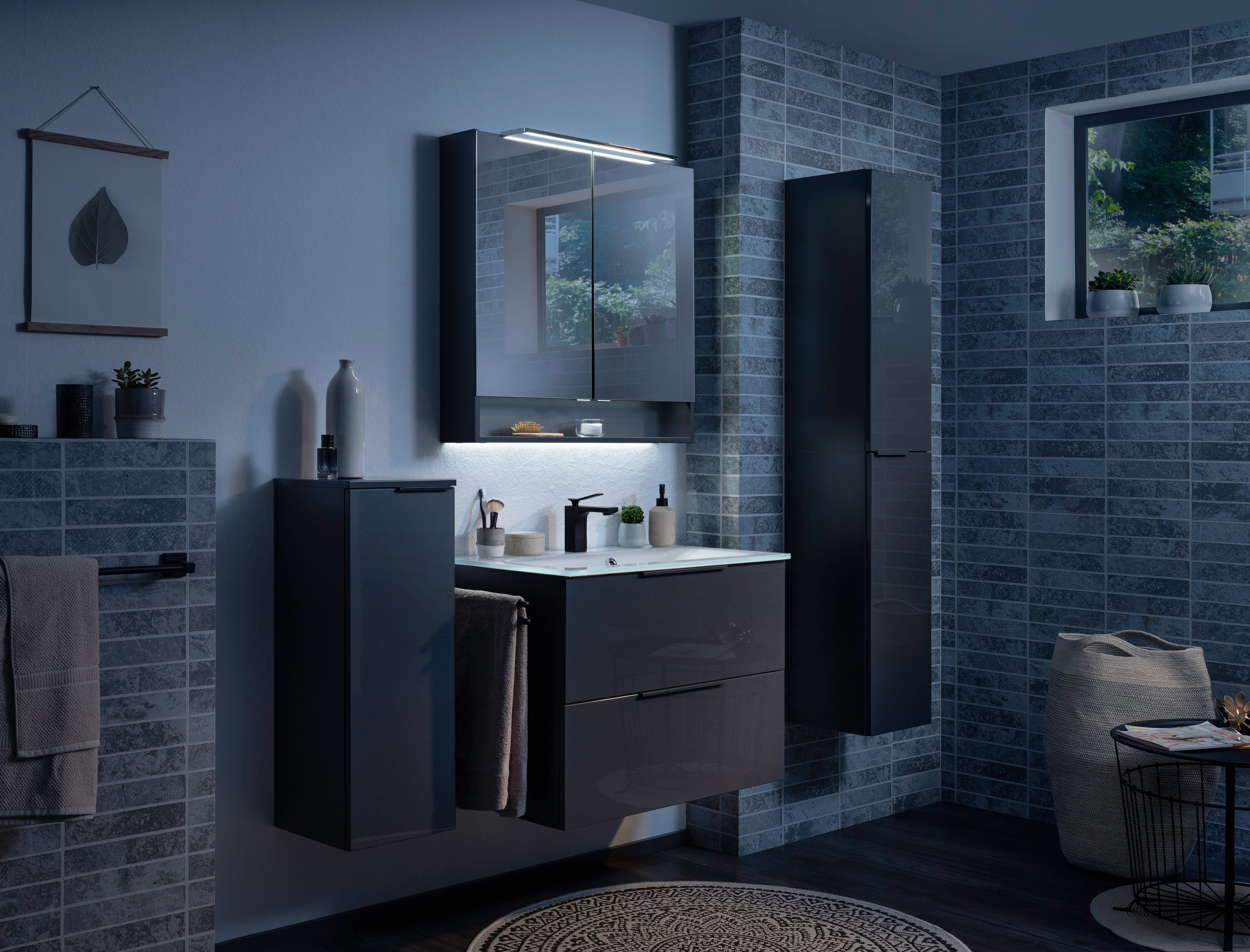 FACKELMANN LED Unterbauleuchte Emerald 3-kit, Dimmfunktion, LED wechselbar, Neutralweiß, Tageslichtweiß, Warmweiß