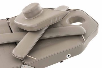 TPFLiving Massageliege Sphero - Hydraulische Kosmetikliege (Massagebett 360° drehbar. Sitzhöhe 60 - 75 cm, Massagesessel bis zu 400 kg belastbar), mit Feinzellenschaumstoff gepolstert - Material: Kunstleder grau