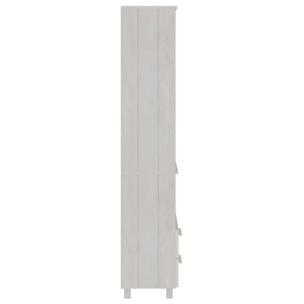 x 60 Fächern in Regal und mit 4 35 Kiefer Schubladen möbelando Trier, 180 Weiß cm, 2 B/H/T x aus
