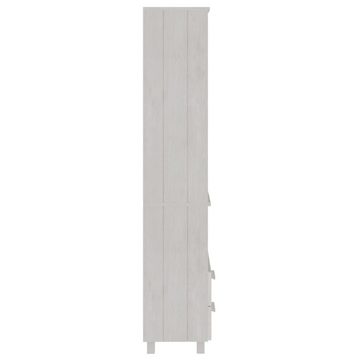 möbelando Regal Trier, B/H/T 60 x 180 x 35 cm, aus Kiefer in Weiß mit 2 Schubladen und 4 Fächern