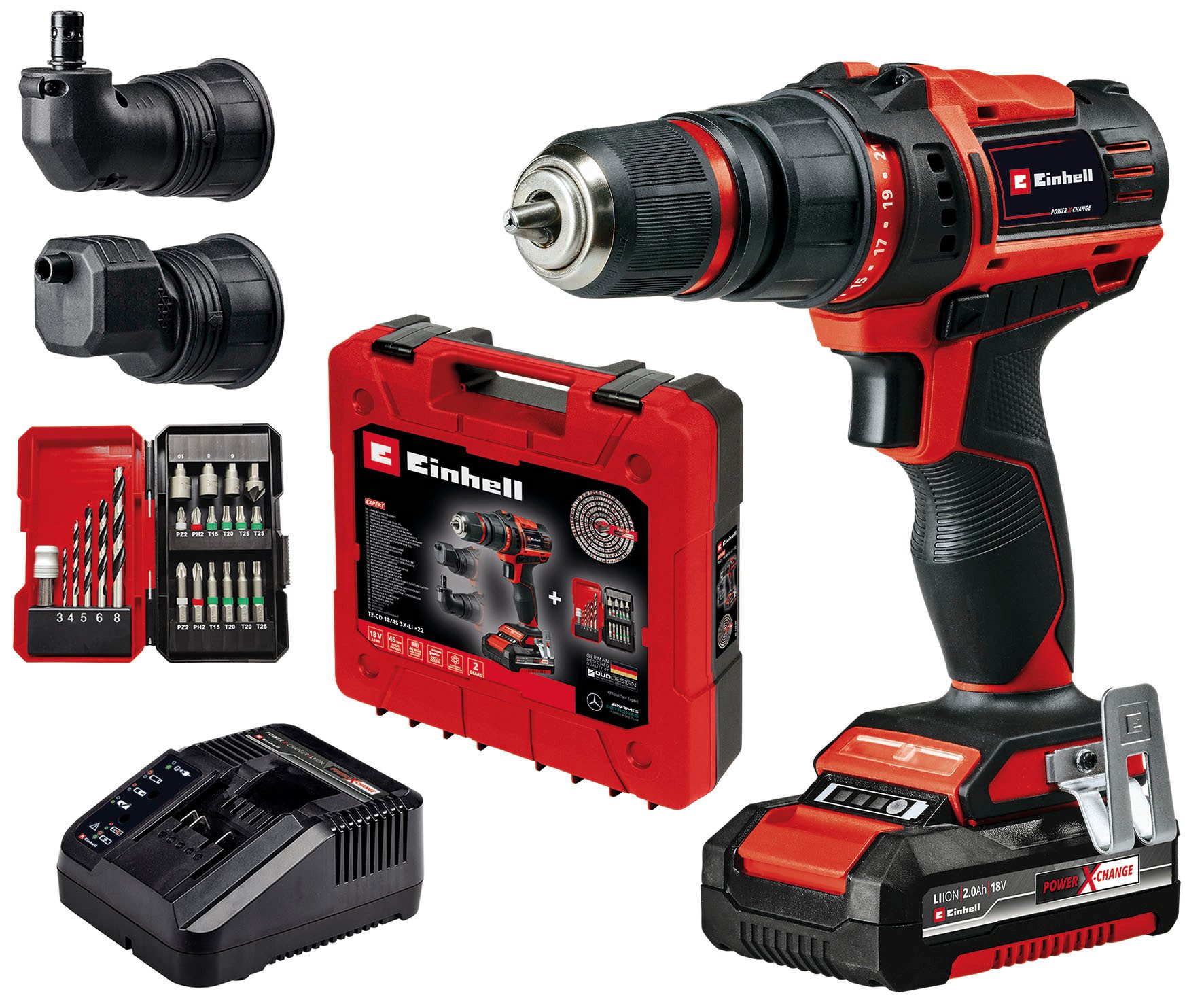 Einhell Akku-Bohrschrauber TE-CD 18/45 3X-Li +22, max. 1600 U/min, Power X- günstig online kaufen