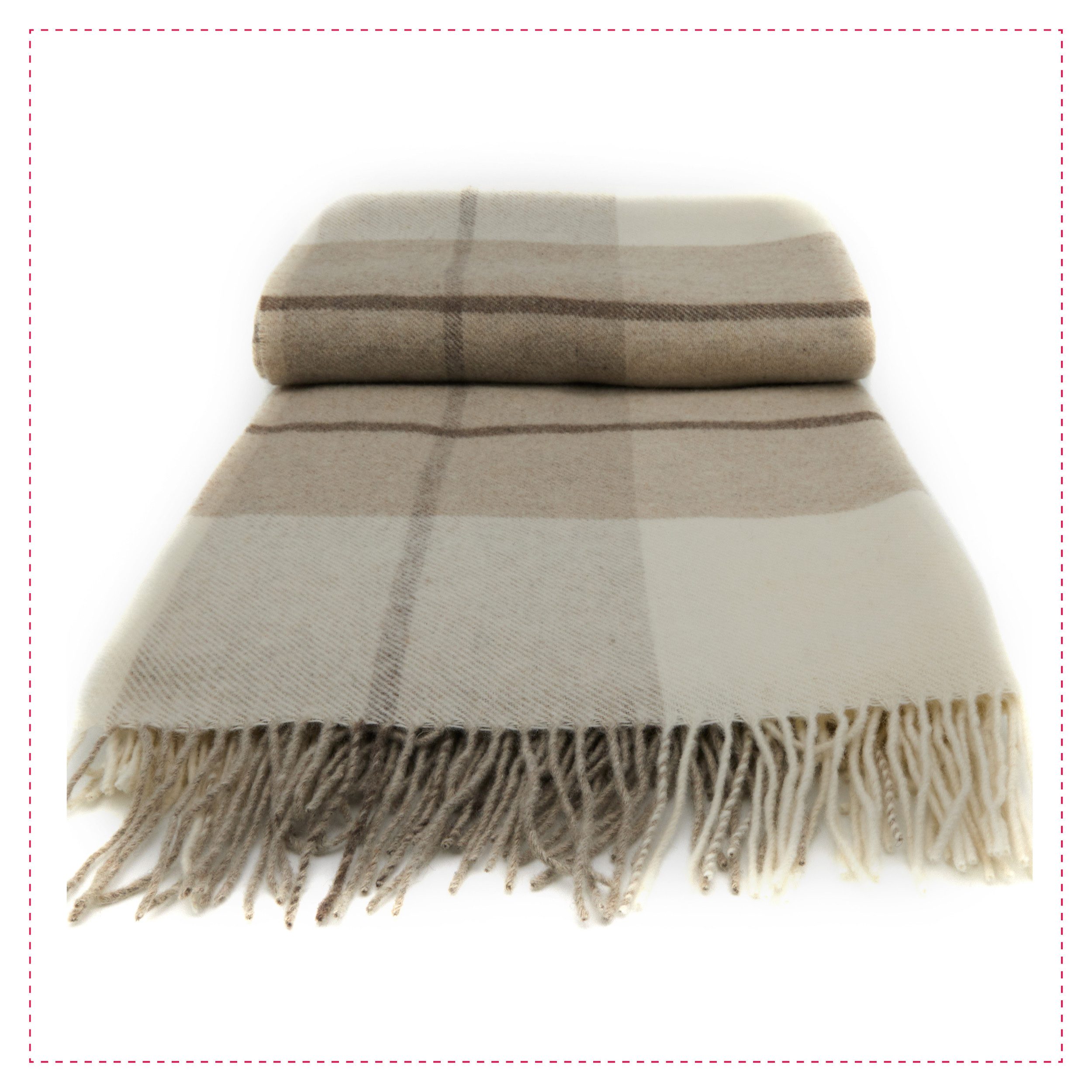 Wohndecke Fair De Luxe Kaschmir Wohndecke, Braun/Kariert, Heinrich Glaeser günstig online kaufen