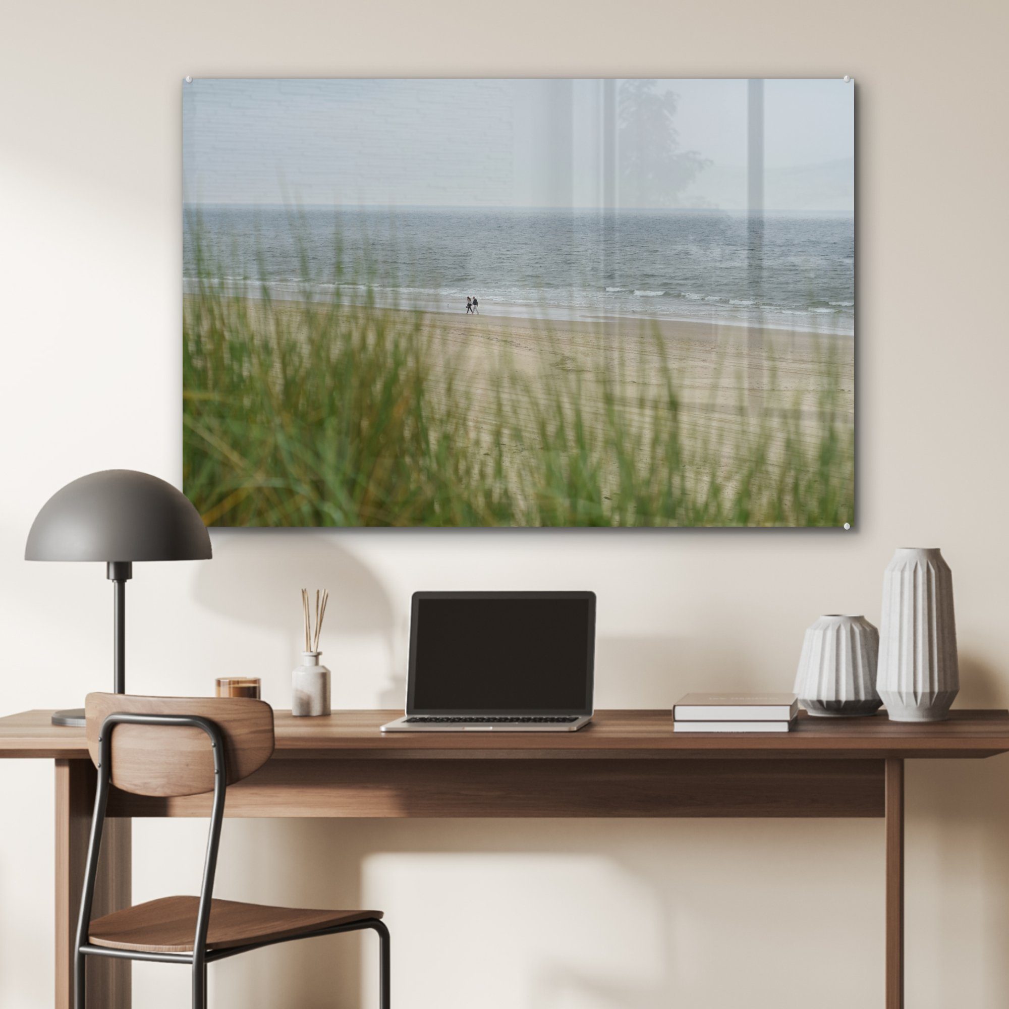 MuchoWow Acrylglasbild Schoorl, Strandspaziergang (1 Acrylglasbilder bei & Wohnzimmer St), Schlafzimmer