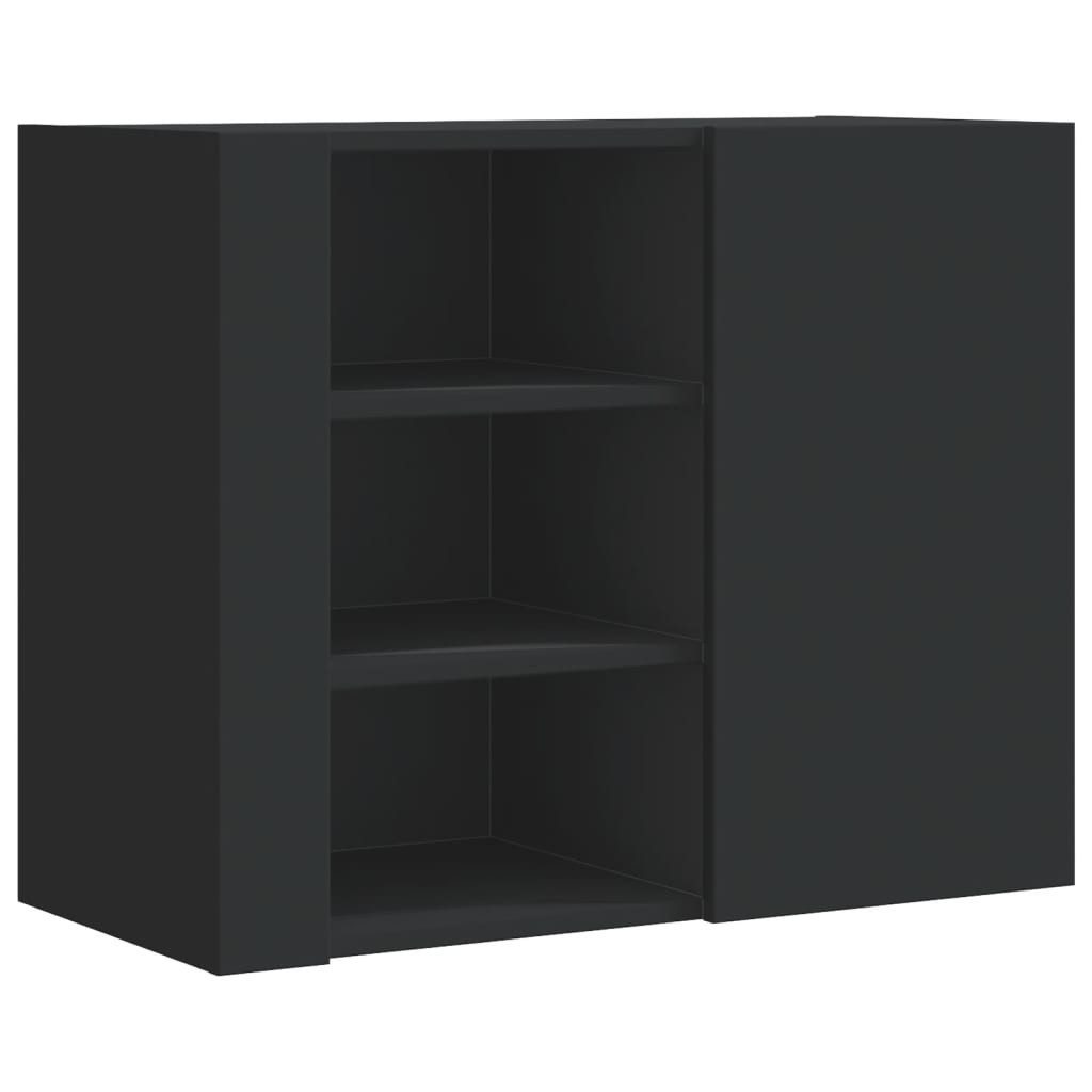 vidaXL Regal Wandregal Schwarz 75x35x60 cm günstig online kaufen