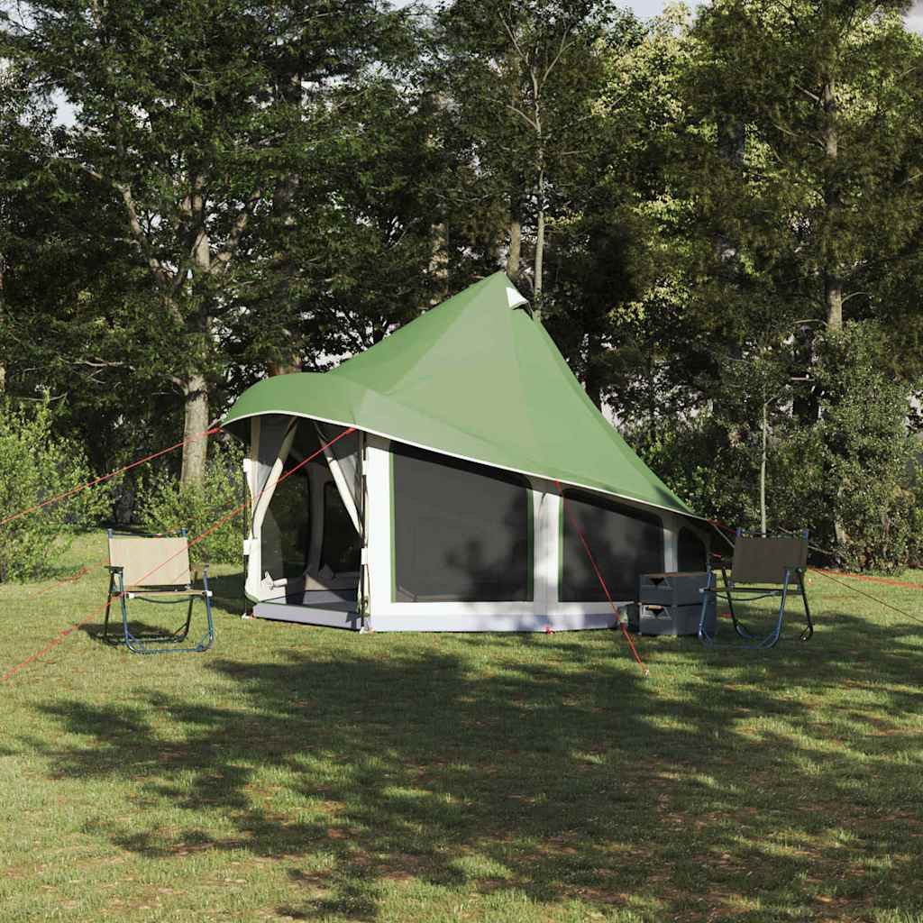 furnicato Faltzelt Familien-Tipi-Zelt 404 x 370 x 270 cm in Grün, (1 tlg)