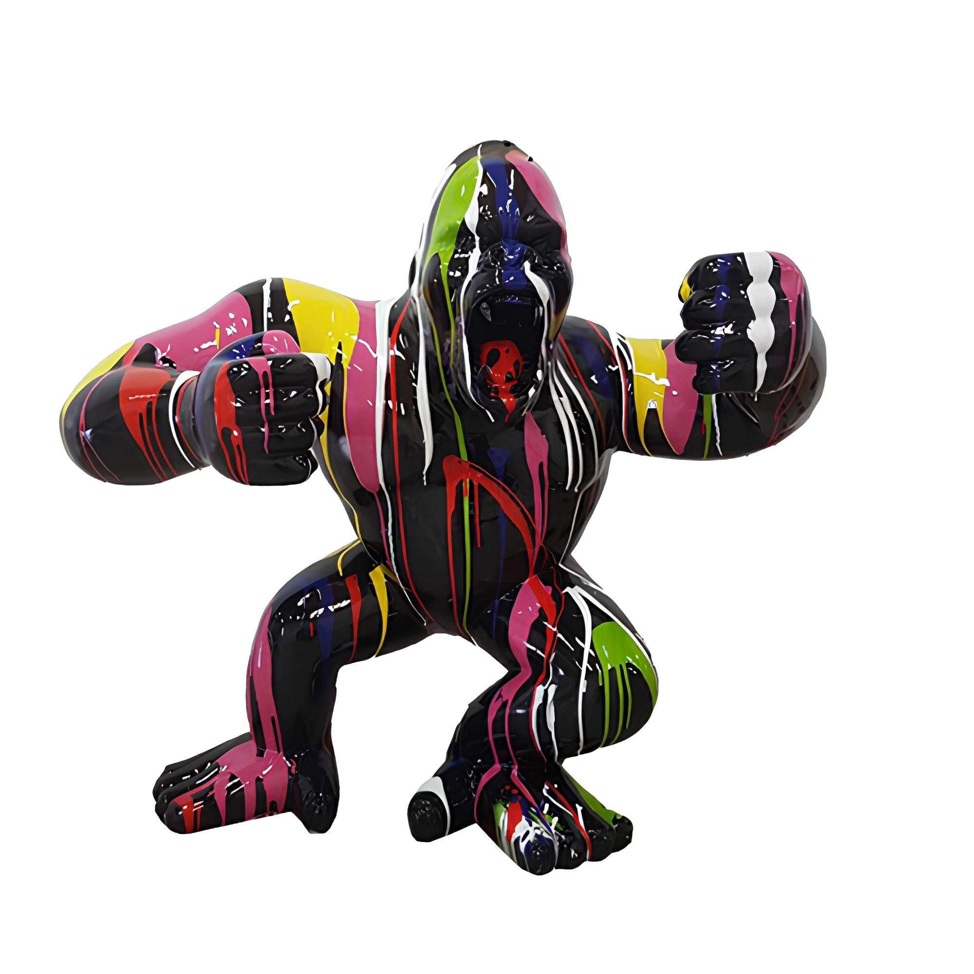 Xlmoebel Skulptur Moderne Gorilla Deko-Figur aus Kunststoff für den Garten (Deko-Figur, Skulptur A734C-120x40cm), Hergestellt in Europa