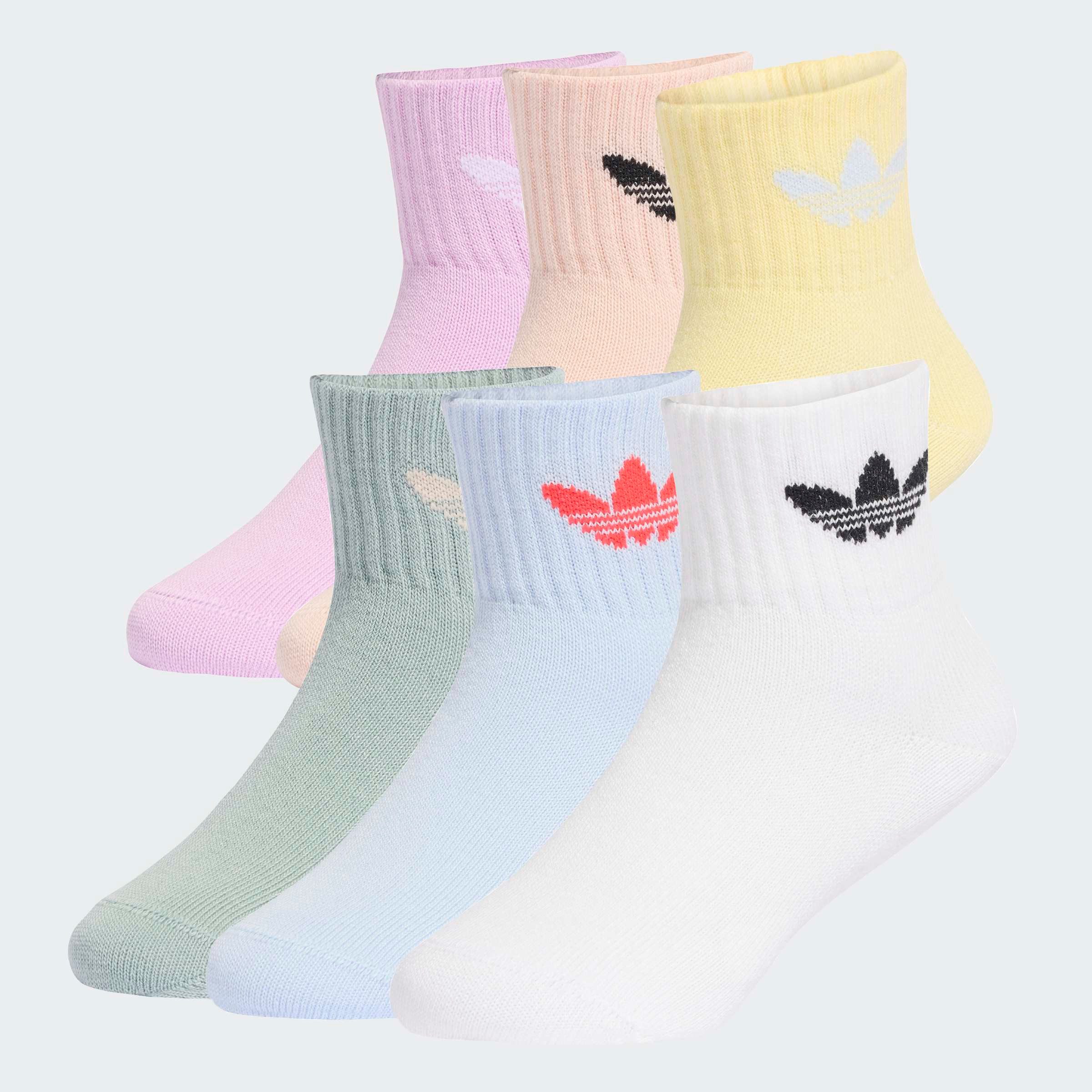 adidas Originals Sportsocken KIDS SOCK 6PP (6-Paar) für Laufen und Alltag, sportlicher Stil, 6er-Pack