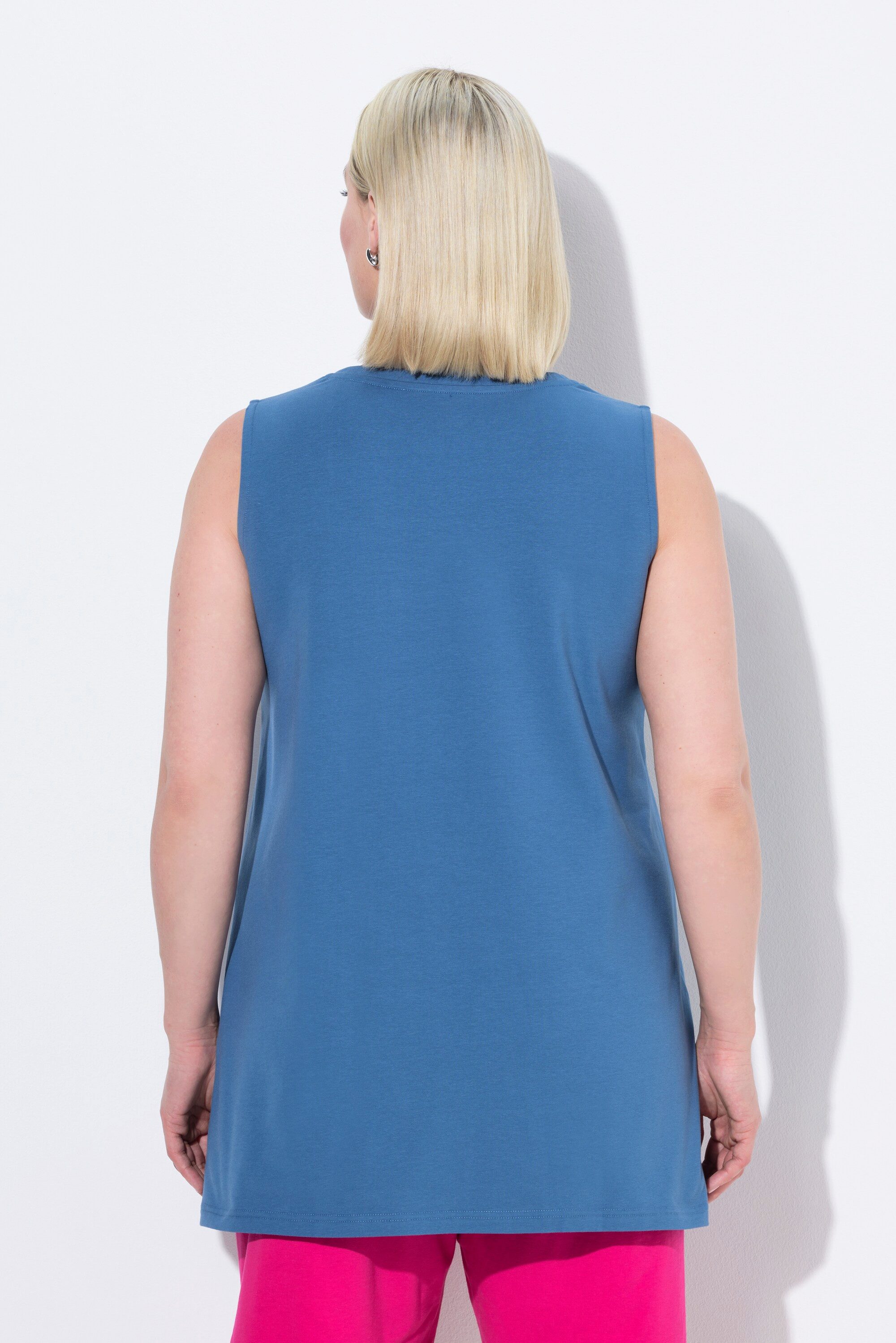 Ulla Popken Longshirt Longtop Classic Fit Carré-Ausschnitt ärmellos – Bild 3 von 4