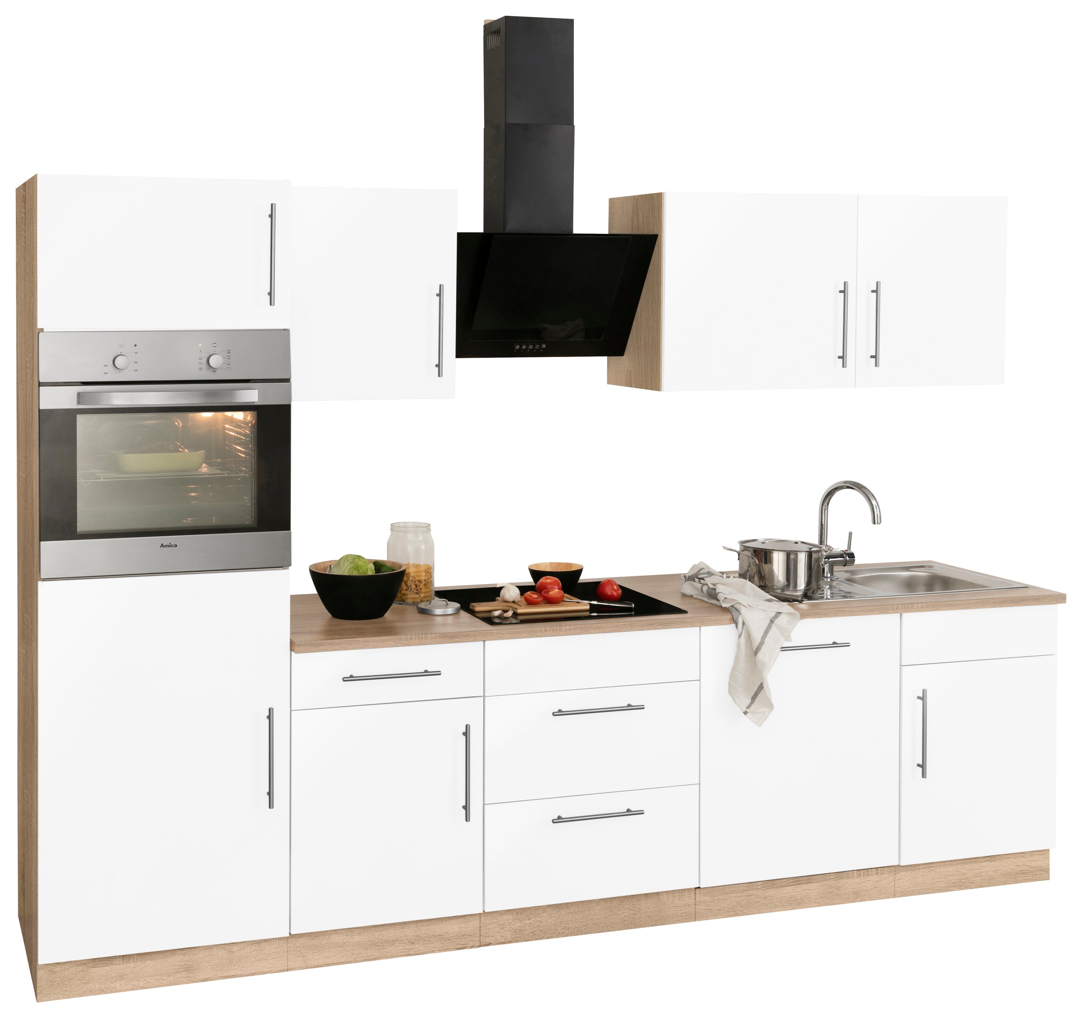 wiho Küchen Küchenzeile Cali, ohne E-Geräte, Breite 280 cm