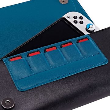 HYTIREBY Nintendo-Schutzhülle Ultra Slim Tasche für Switch OLED Modell, Tragbare Leder Bag