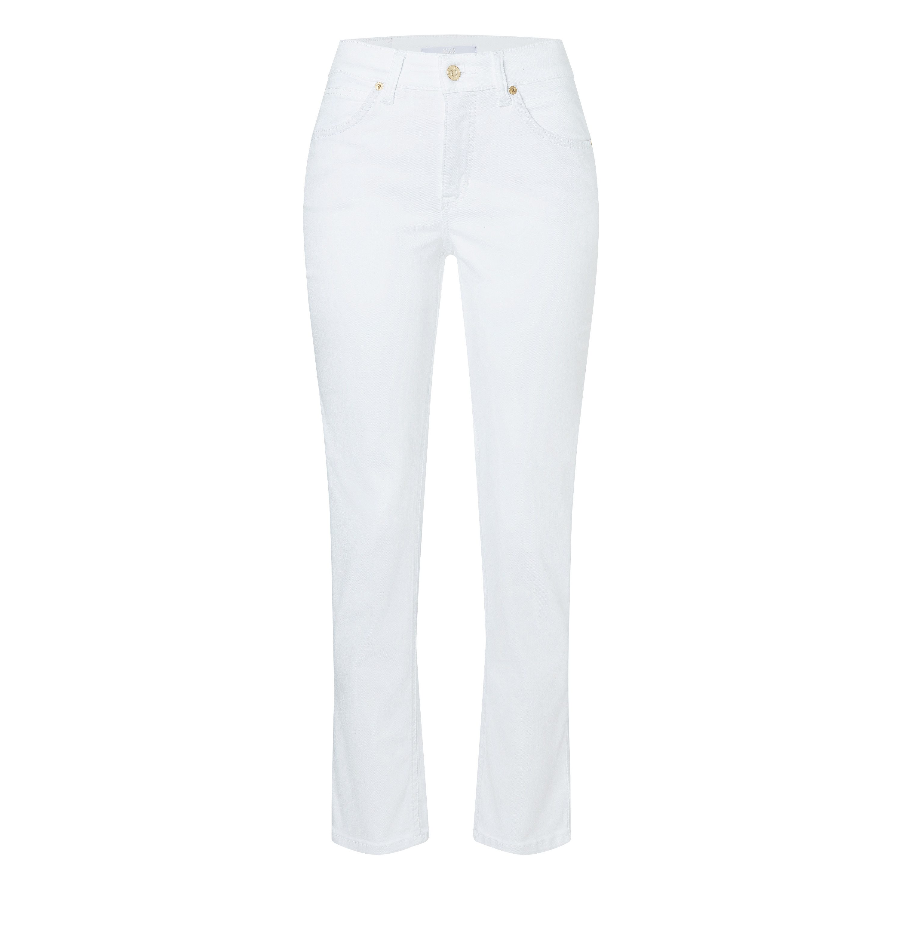 Mac Wide Leg Lightweight Cotton/denim Blend Jean White Denim D010 30L