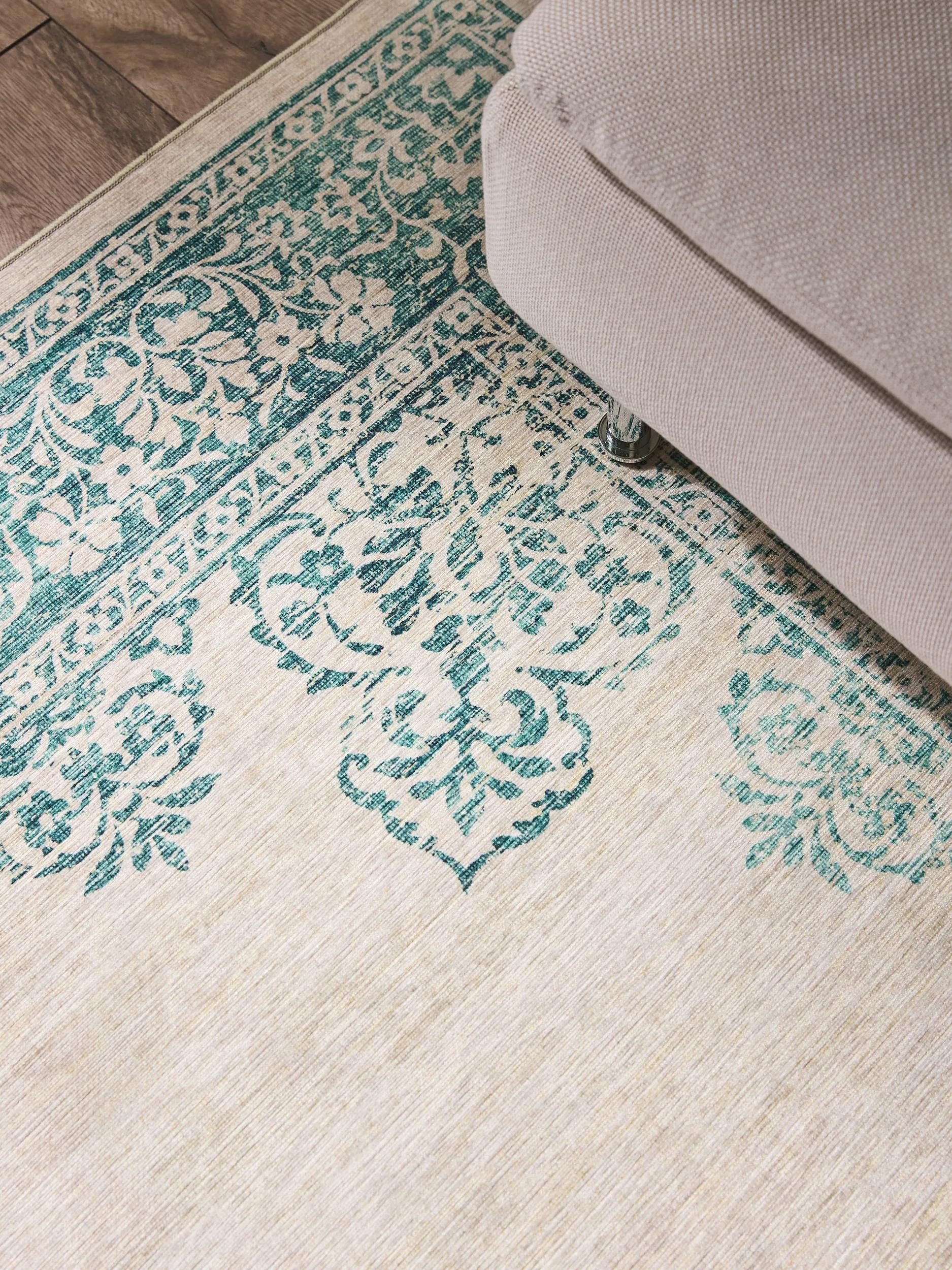 benuta Teppich Laury, rechteckig, Höhe: 5 mm, Teppich Wohnzimmer, Schlafzimmer, Esszimmer, Flur, Kunstfaser, Cozy