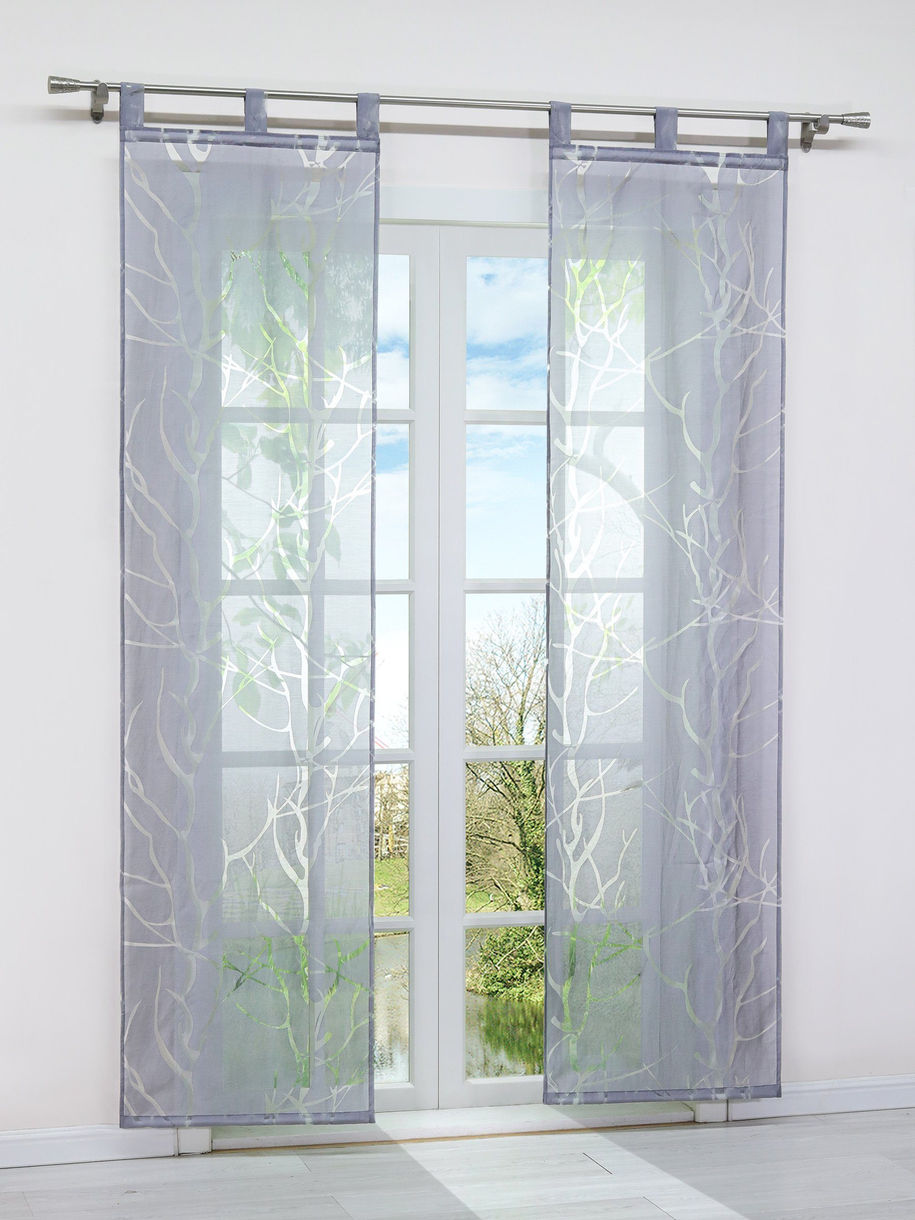 Joyswahl Gardine (2 St), Schlaufen, halbtransparent, 2er Set, Voile, Ausbre günstig online kaufen