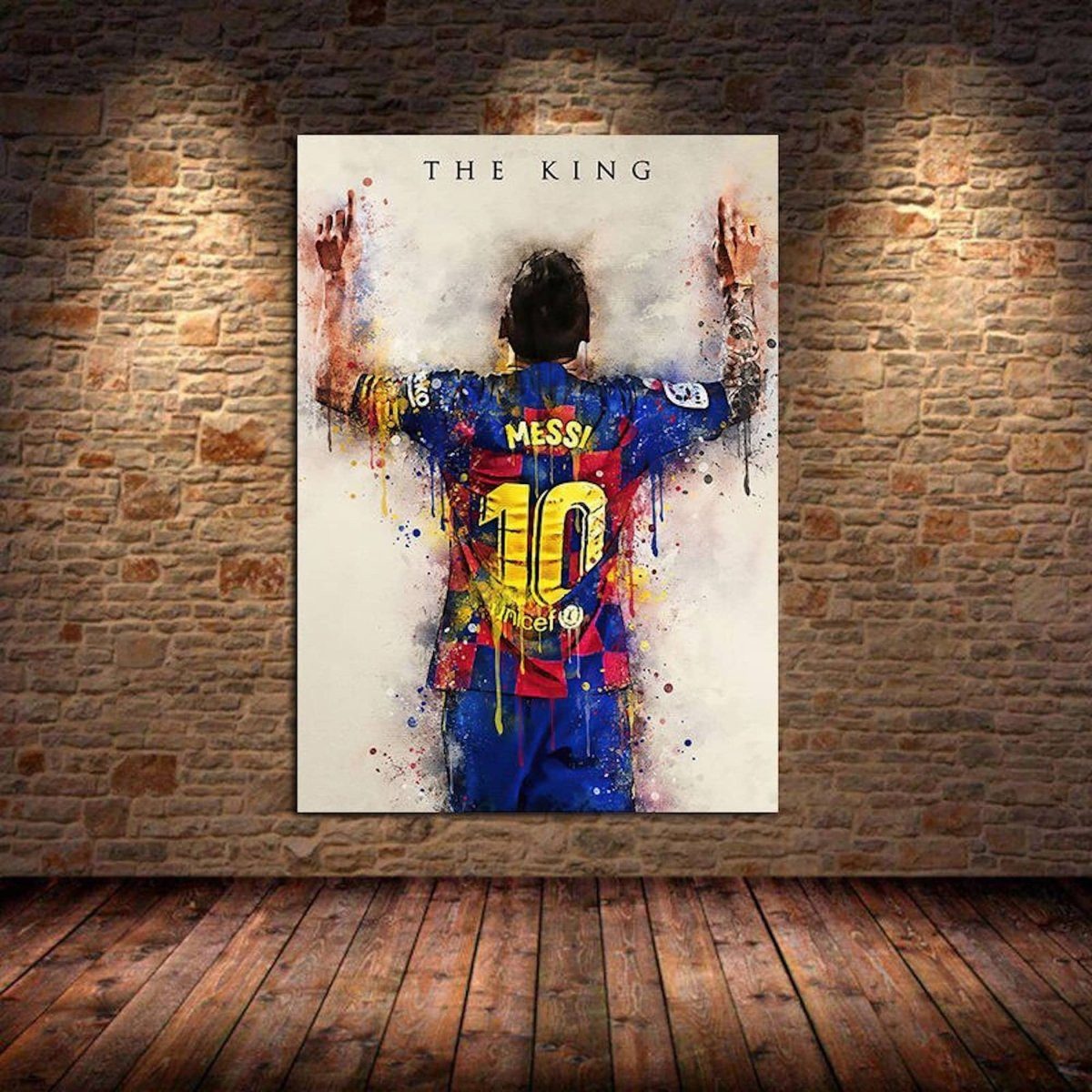 JUSTGOODMOOD Poster Fußball Lionel Messi und andere Spieler als Deko Print ohne Rahmen 20, 7 (1 St)