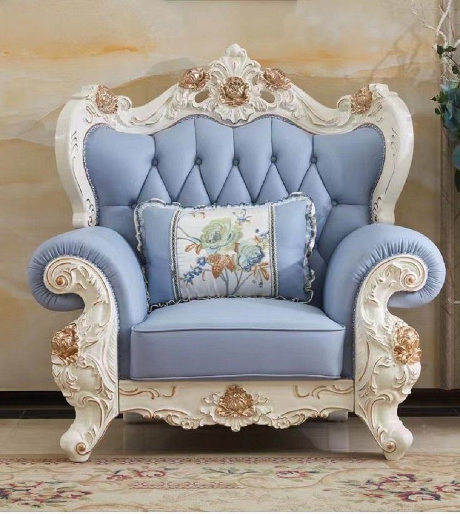 JVmoebel Sessel Sessel Luxus Polster Möbel Barock Chesterfield Leder Sitz 1