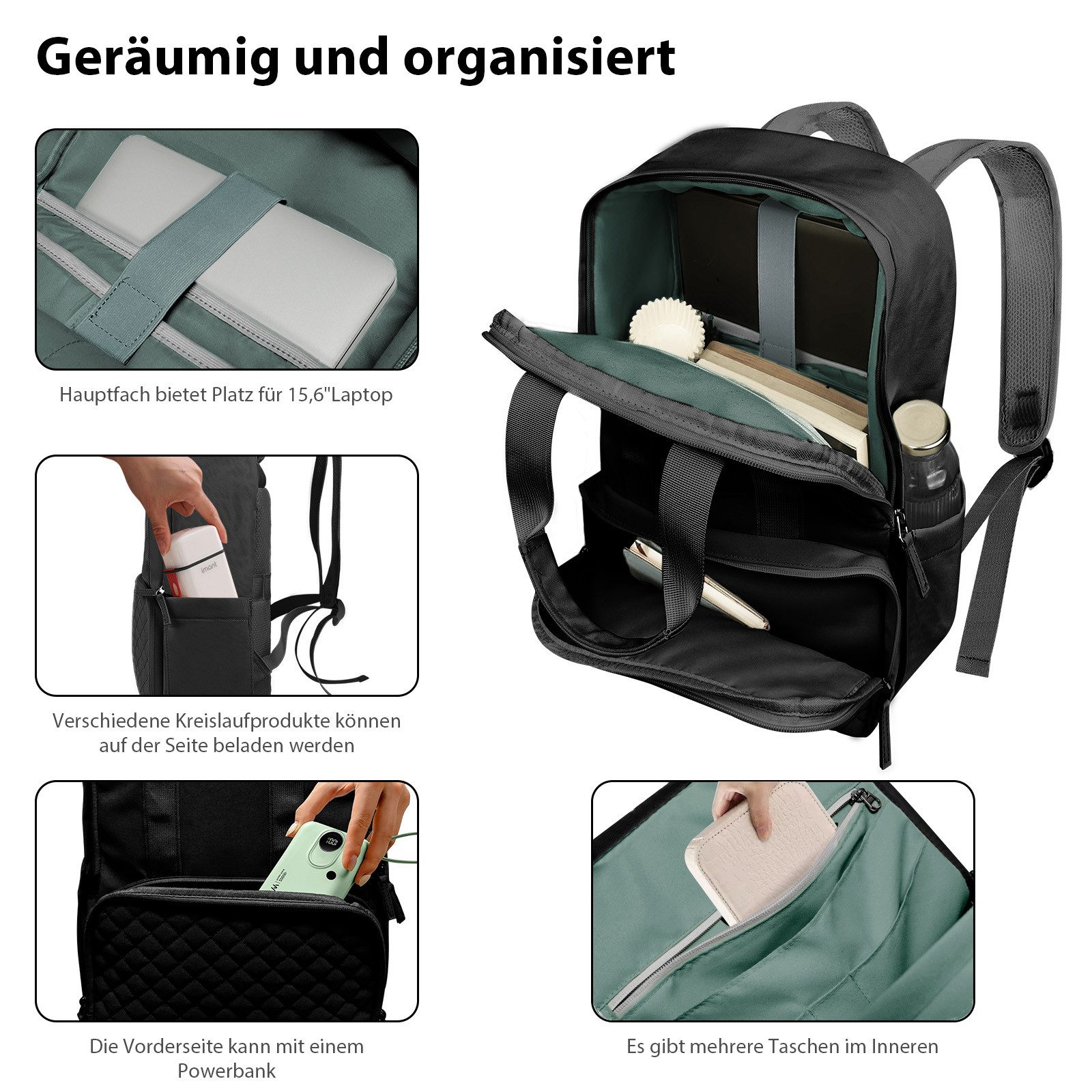 OKWISH Laptoprucksack Rucksäcke Schulrucksack Reiserucksack (Großzügiger günstig online kaufen