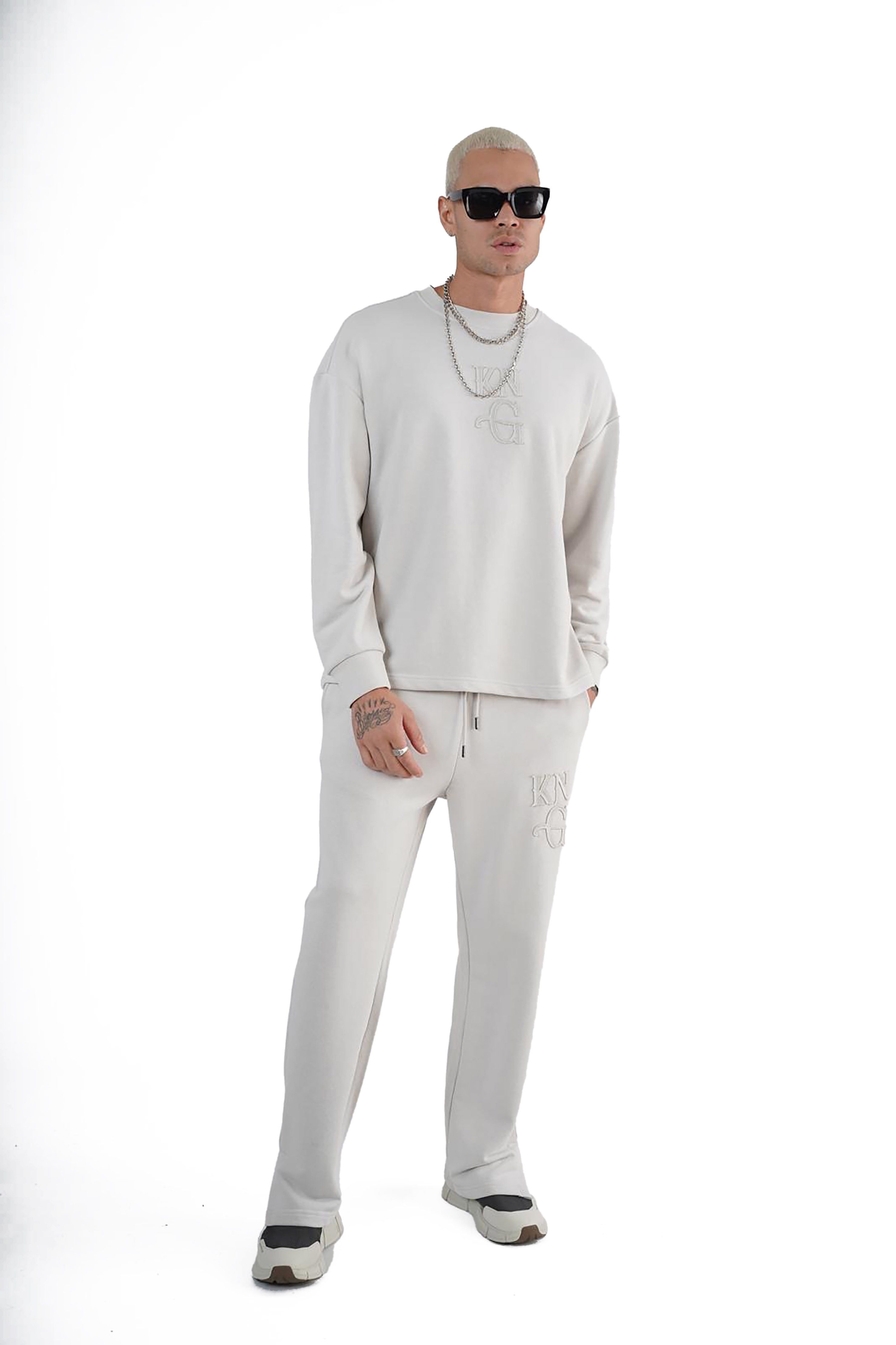 Denim Distriqt Freizeitanzug Freizeitanzug im Baggy Look mit Stickerei Lich günstig online kaufen