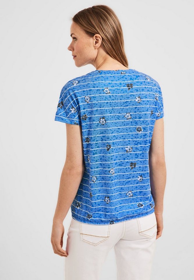 Cecil T-Shirt mit Elastiksaum, Burn Out Optik