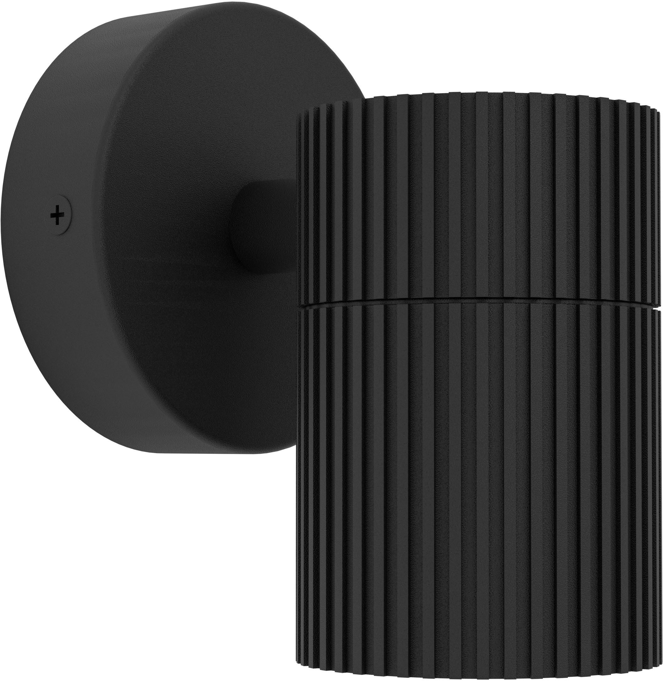 EGLO Wandleuchte TOMELLOSO Wandlampe - Alu - GU10 - 1X28W - IP44, ohne Leuchtmittel, Außenbeleuchtung, Außenwandleuchte, Terrasse, L6 x H12 x AL11 cm