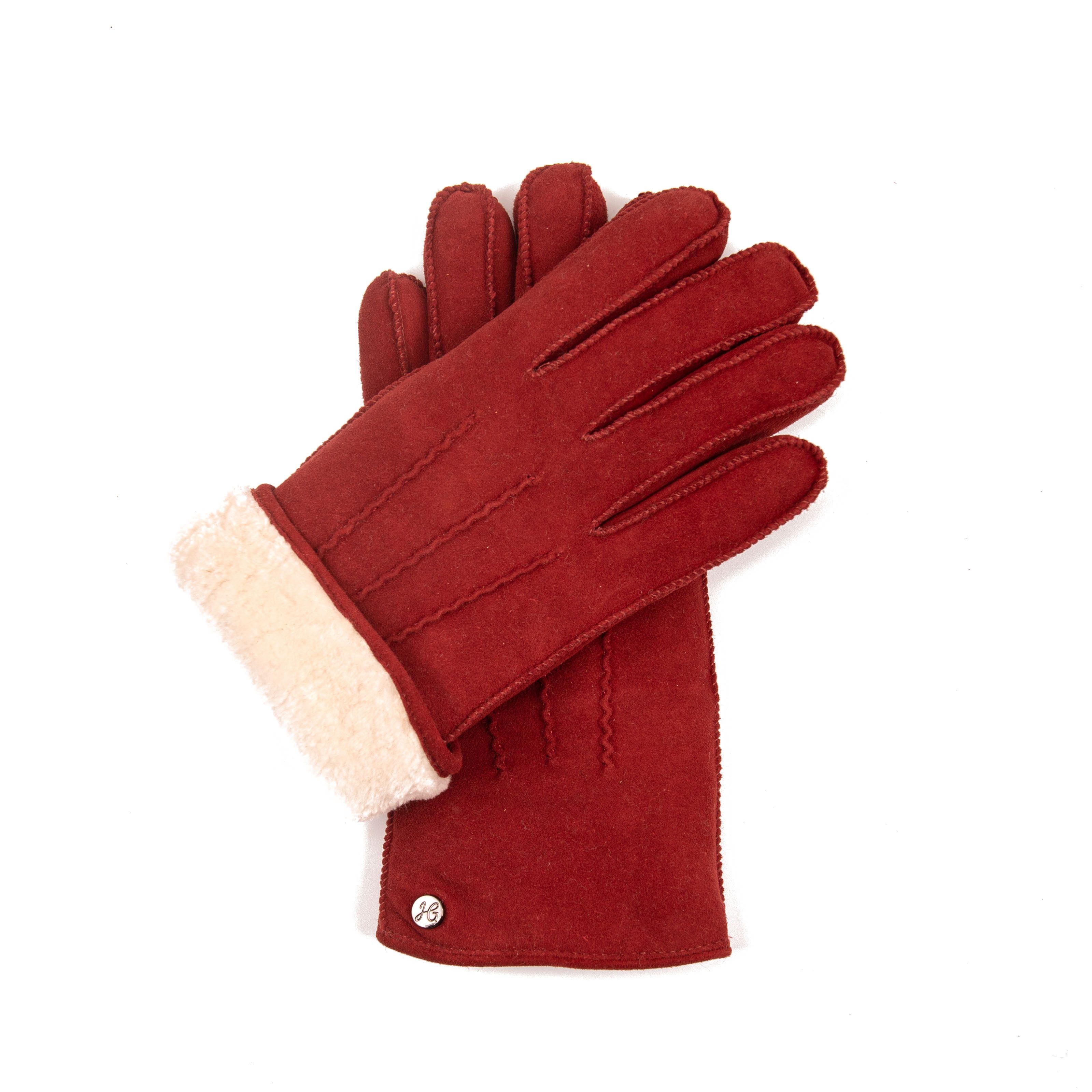 Hand Gewand by Weikert Lederhandschuhe FINJA - Lammfellhandschuhe für Damen, warm gefüttert