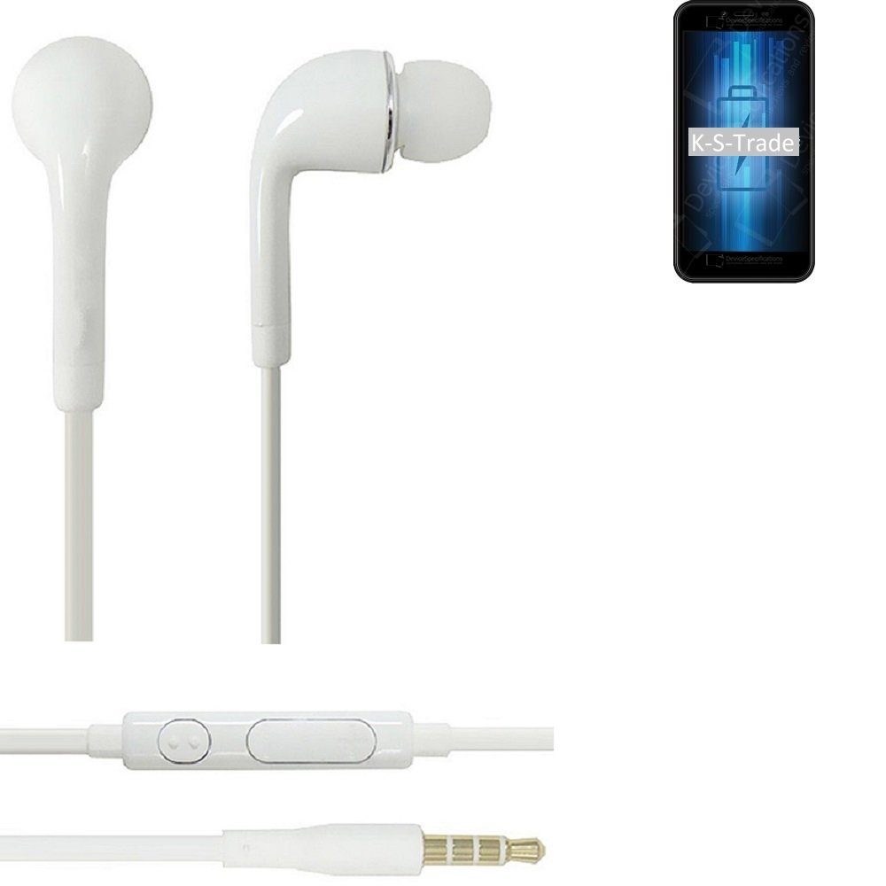 Ultimate u U505S Headset 3,5mm) für mit Mikrofon weiß In-Ear-Kopfhörer Lautstärkeregler (Kopfhörer K-S-Trade Energizer
