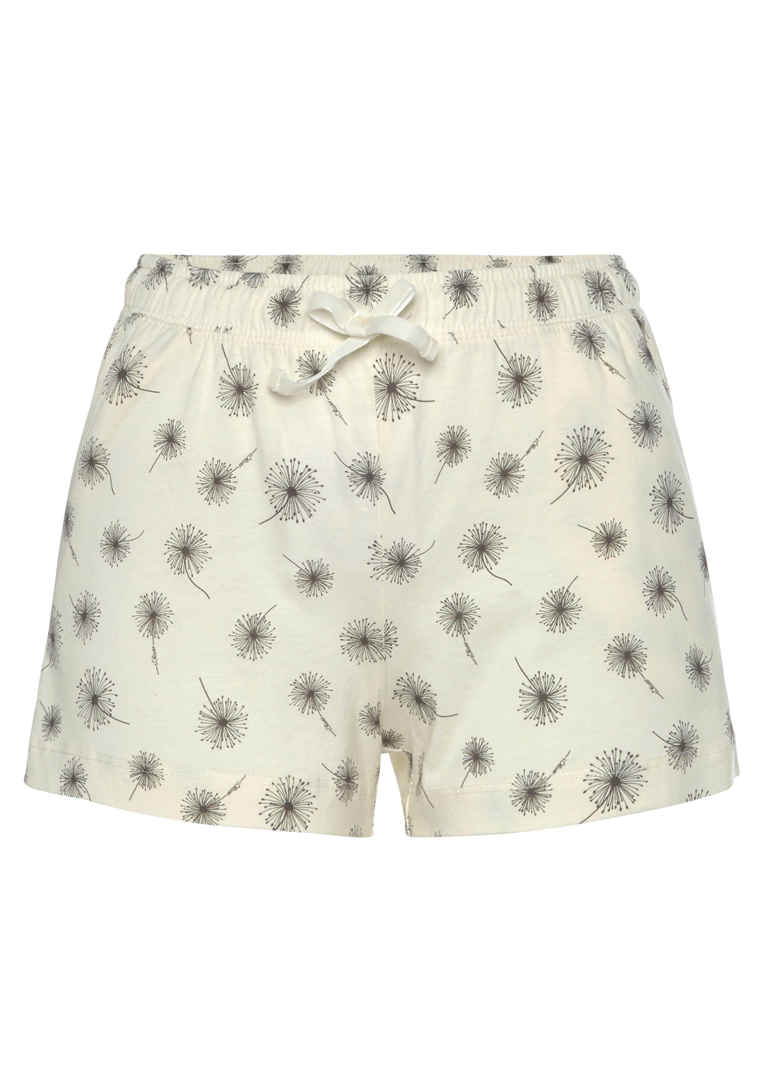 s.Oliver Pyjamashorts mit schönem Muster ecru-gemustert | Shorts