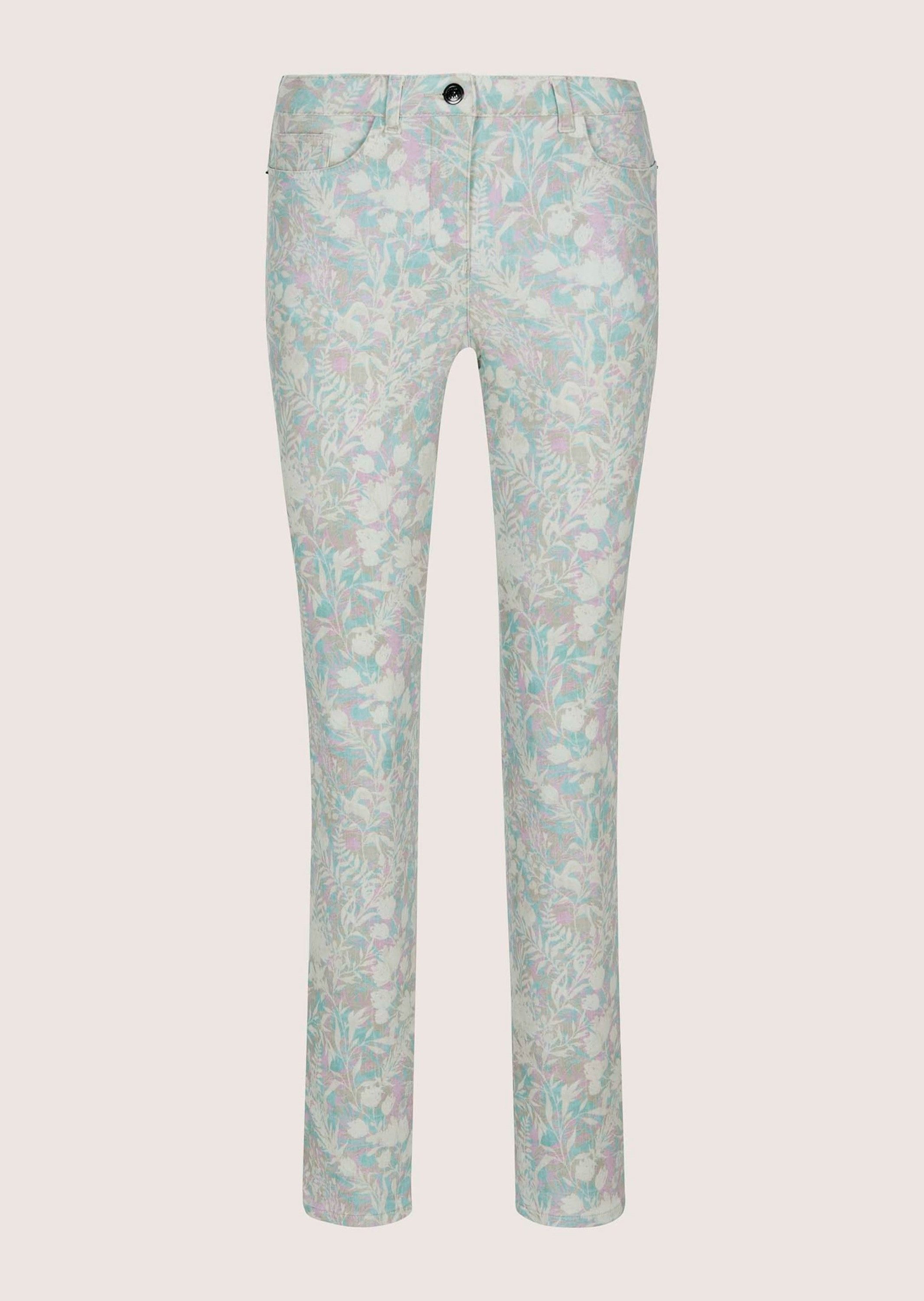 Stoffhose Baumwollhose mit floralem Print