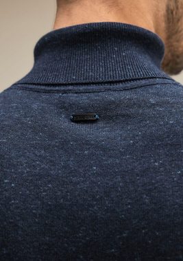 STREET ONE MEN Rollkragenpullover in melierter Optik