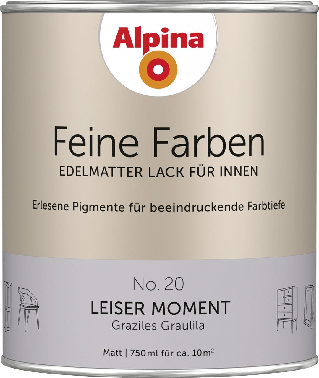 Alpina Wandfarbe Alpina Feine Farben Lack No. 20 Leiser Moment -. € 22,19, (€ 29,59 pro 1 l).