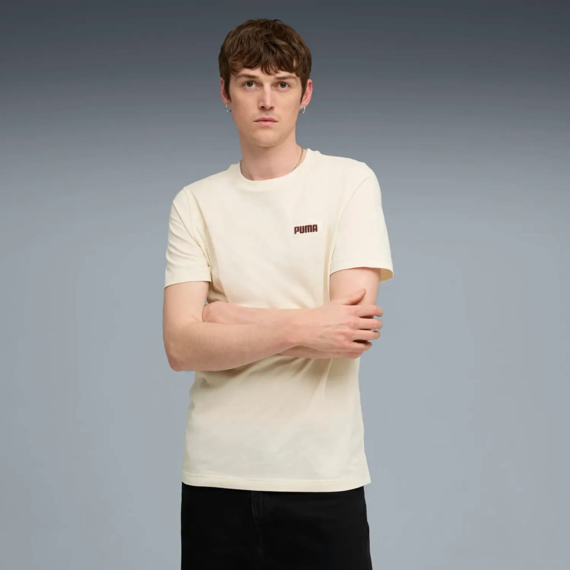 PUMA T-Shirt Puma Herren T-Shirt ESS 2 COLOR Small No. 1 Logo Tee 684717