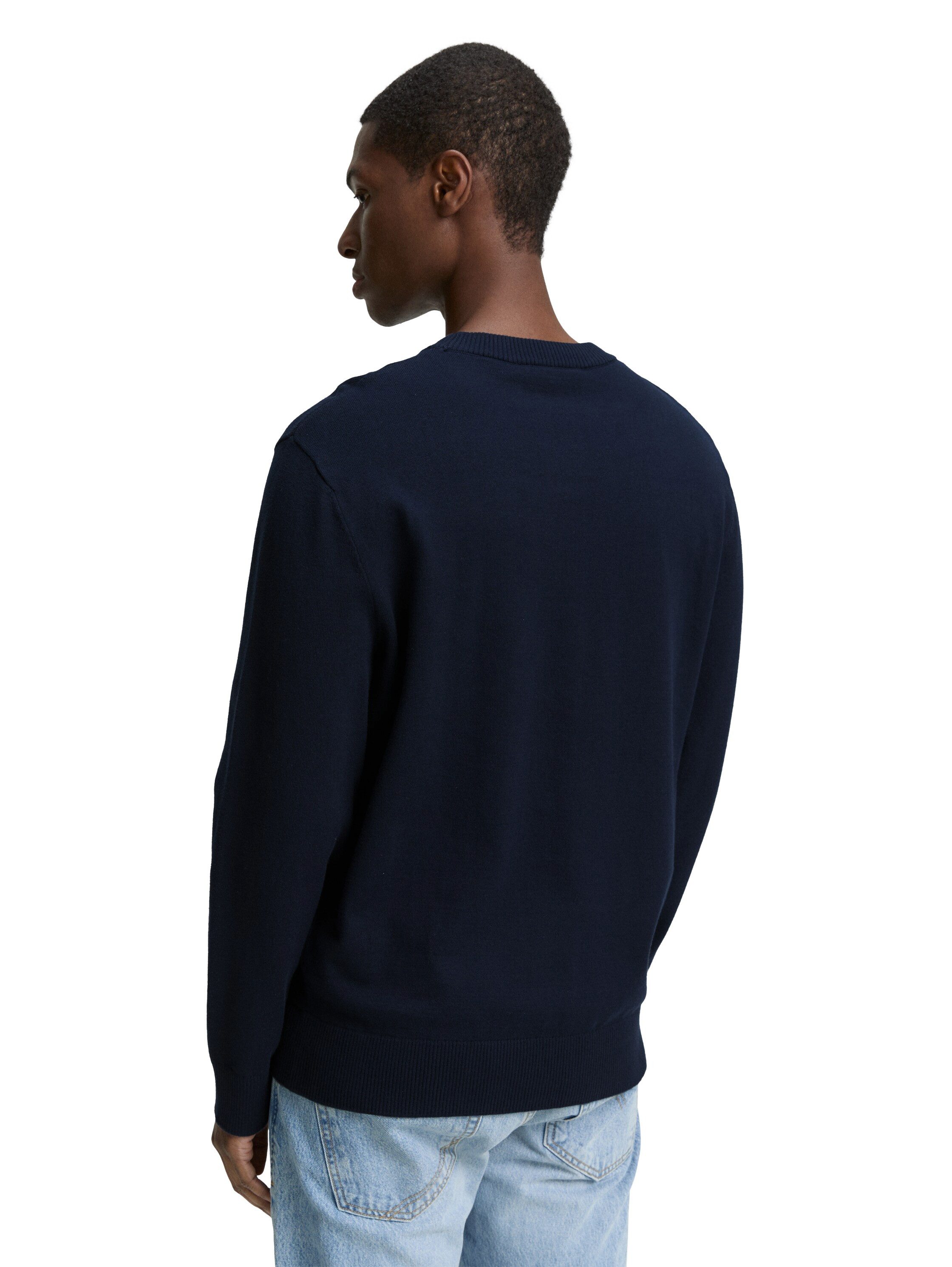 TOM TAILOR Denim Strickpullover in melierter günstig online kaufen